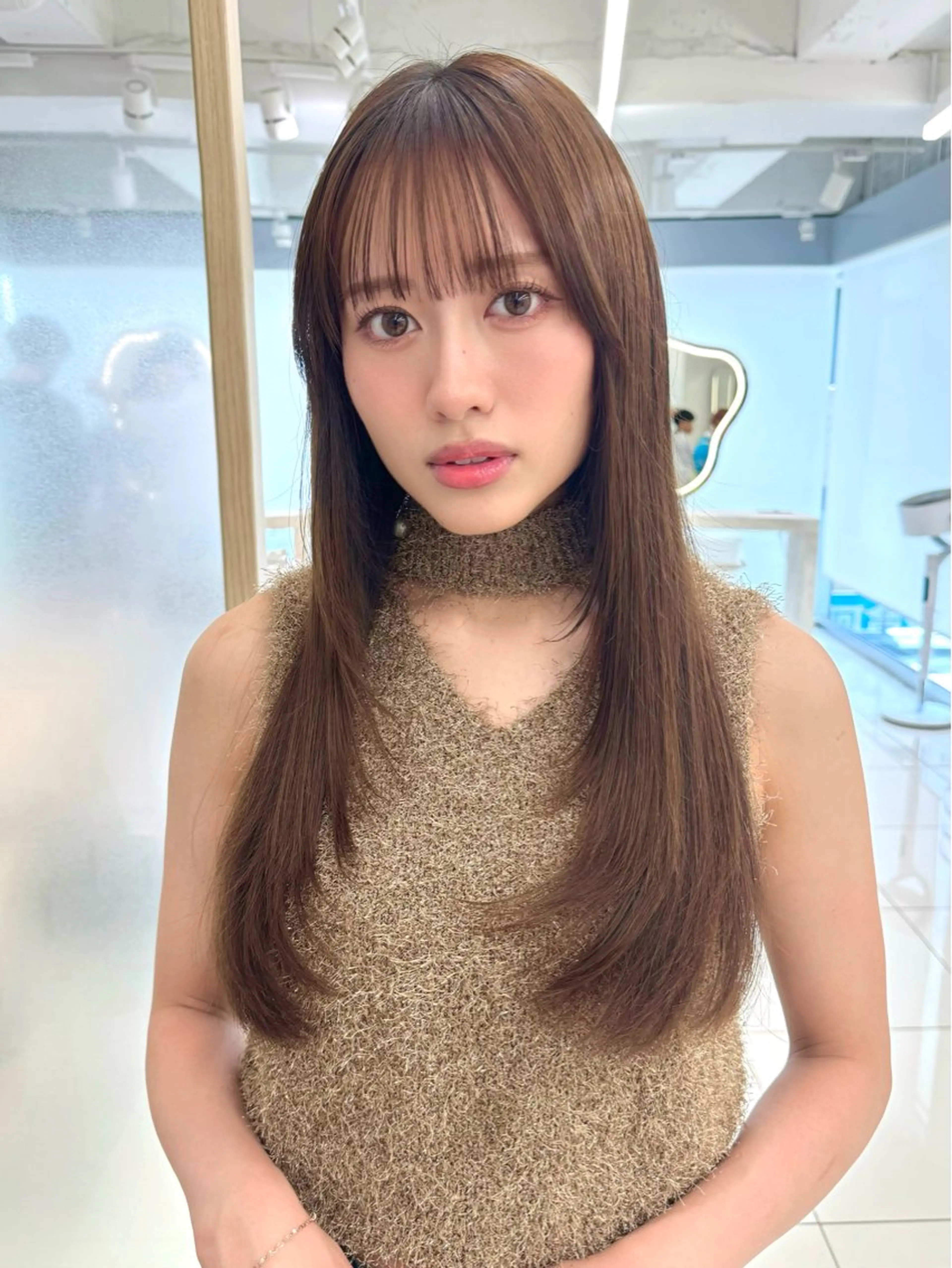 ロング 顔周り🇰🇷韓国 レイヤー/いづみ💞のヘアスタイル