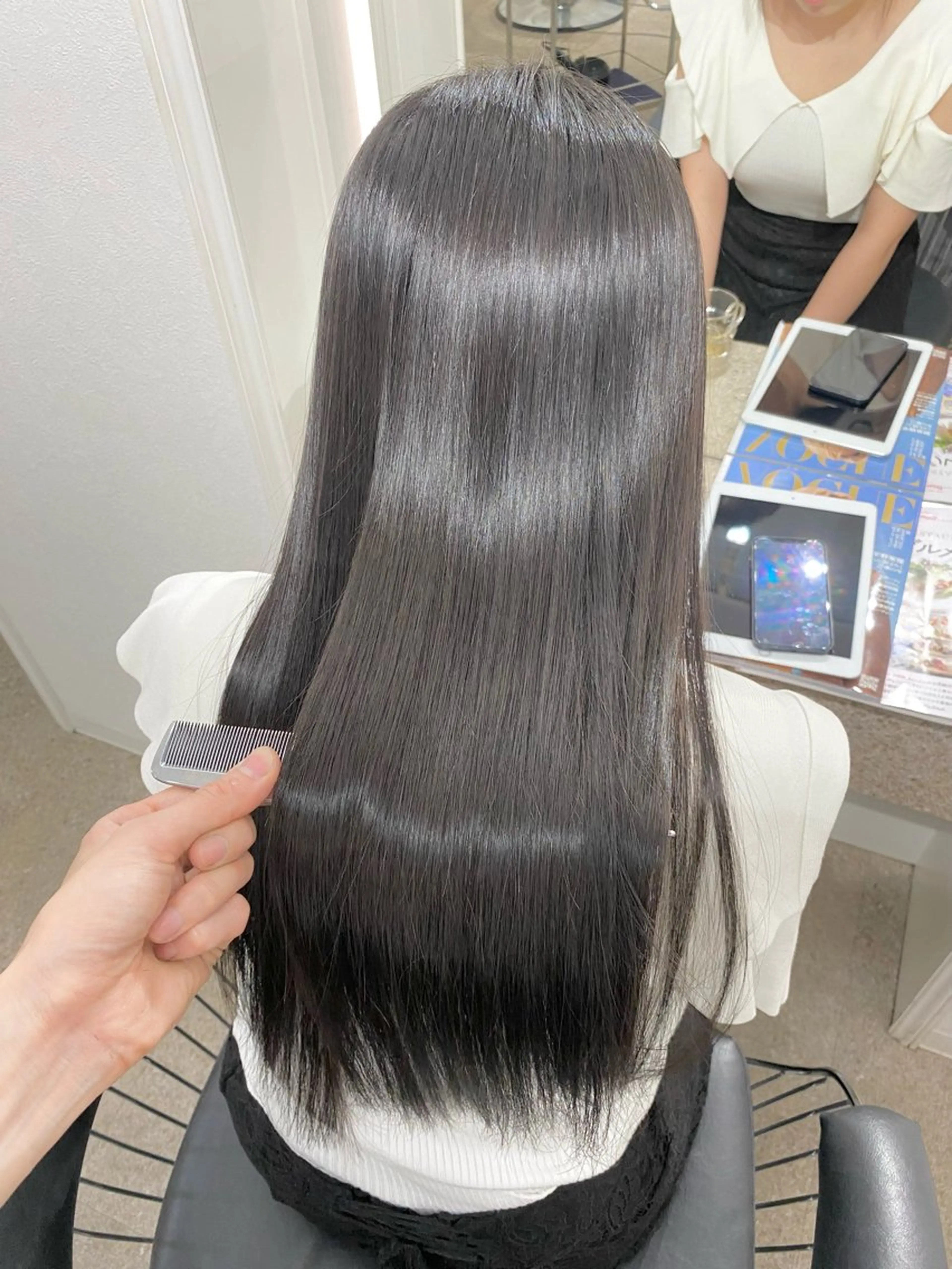 ロング パーマ 髪質改善 韓国風ヘア ストレートパーマ 名古屋/髪質改善 /ミサトのヘアスタイル