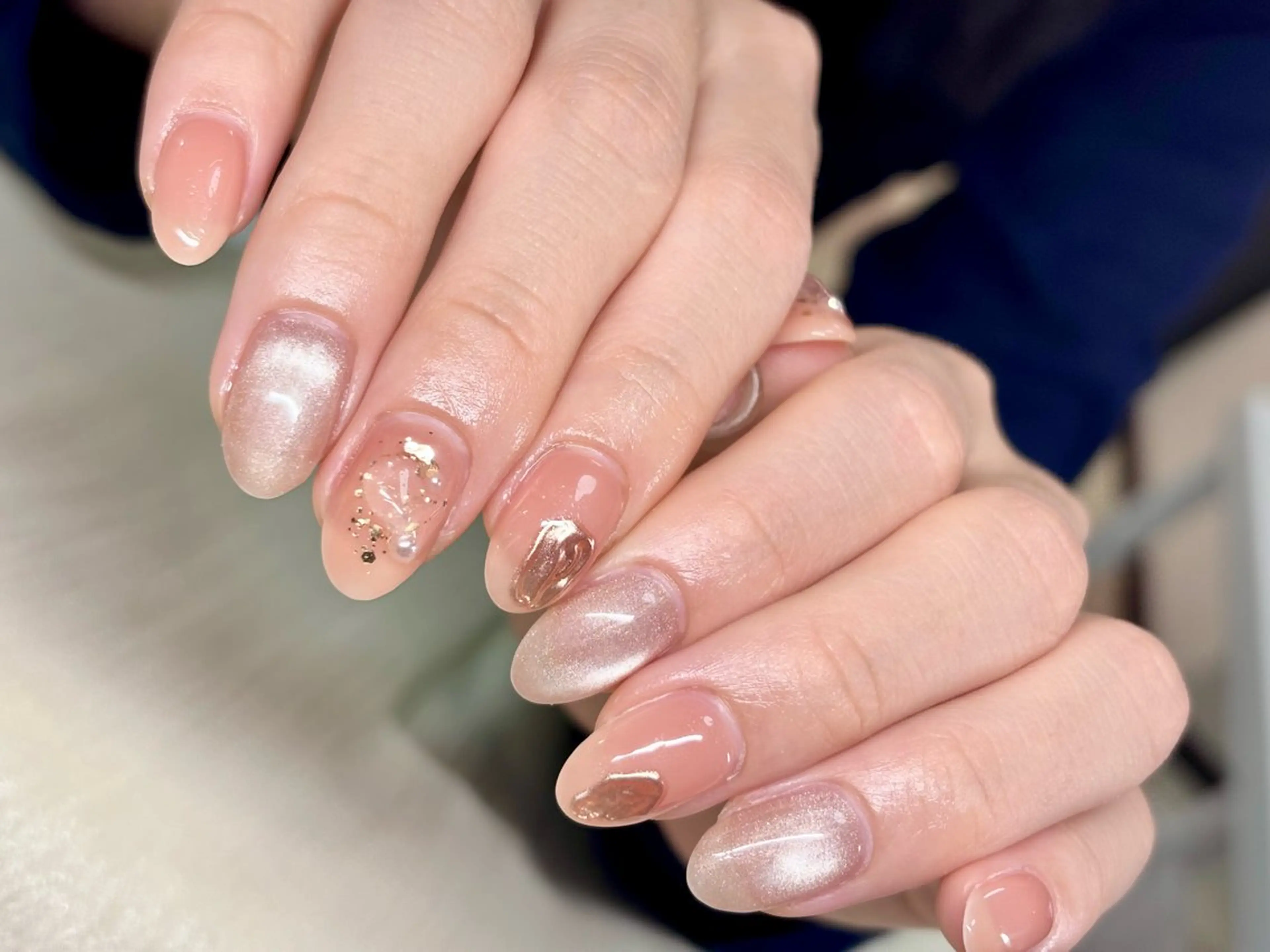ネイル ニュアンスネイル 春ネイル ETE LUNA NAILのネイルデザイン