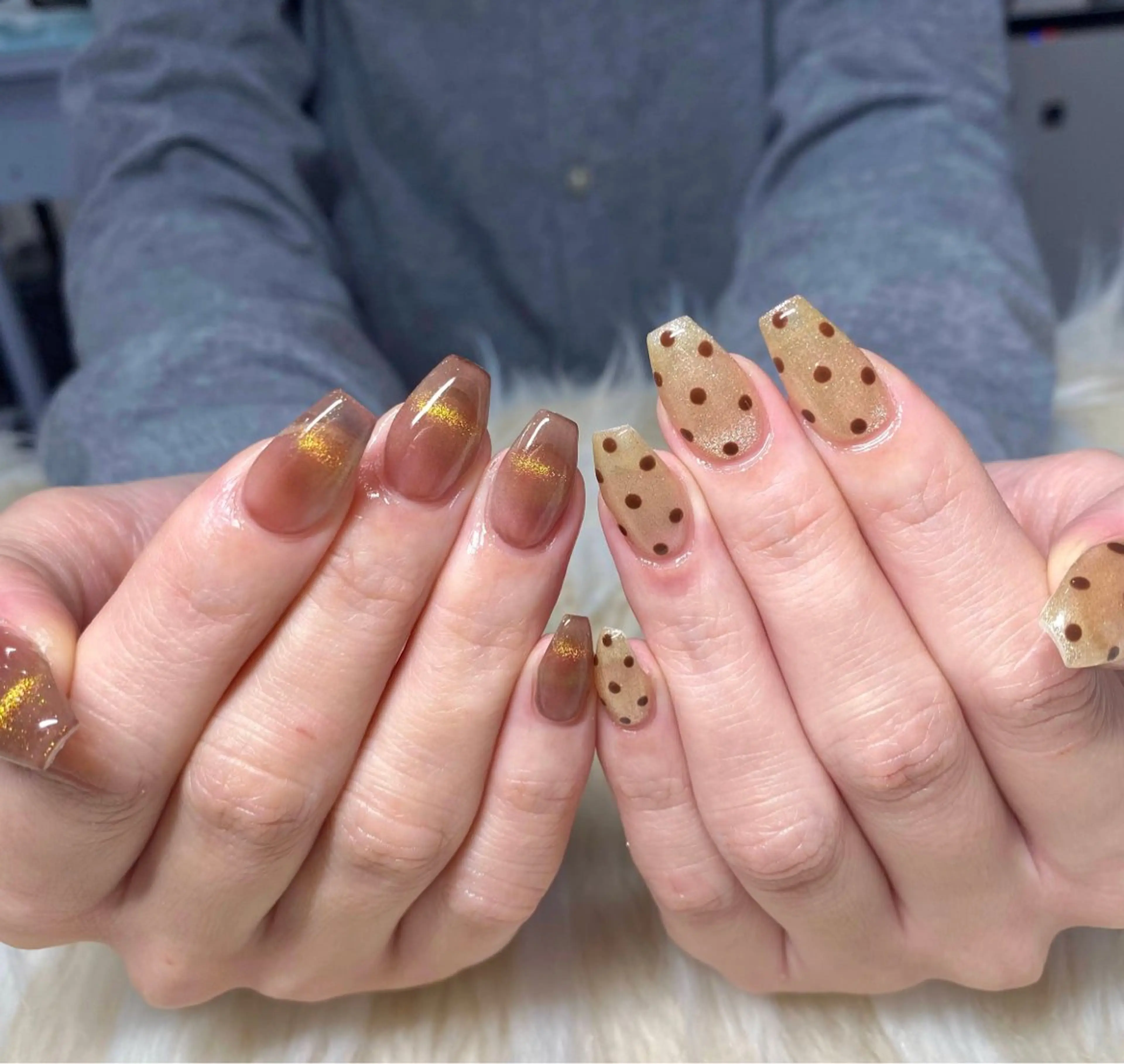 ネイル 長さ出し フレンチネイル ジェルネイル グラデーション 韓国ネイル ハンドネイル Nail&eye Belire 新宿のネイルデザイン