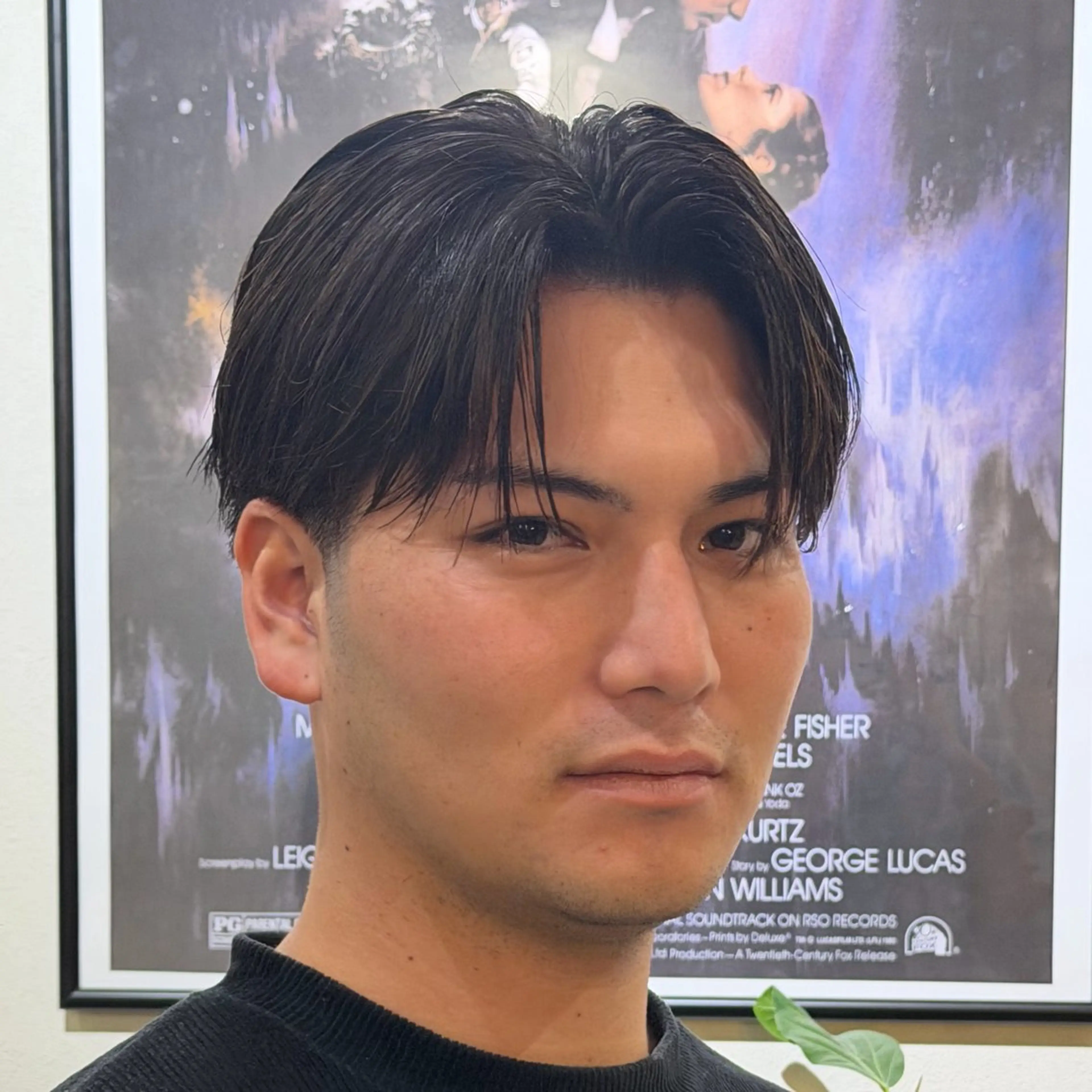 ミディアム メンズ センターパート 金山駅前/メンズ パーマ/真柄 恒輝のヘアスタイル