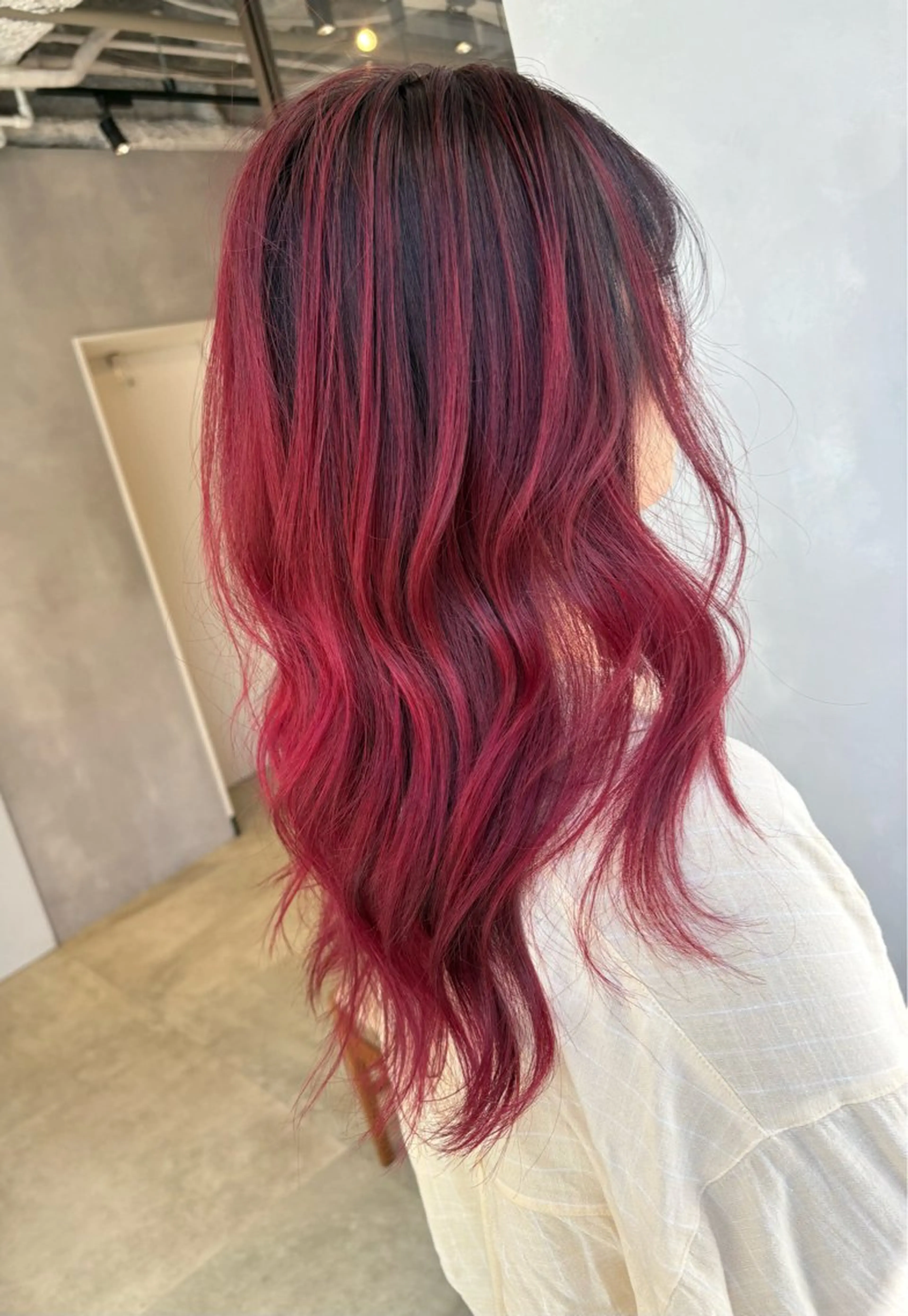 セミロング レイヤーカット ヘアカラー トリートメント 渋谷ハイトーン/ デザインカラー阿部のヘアスタイル