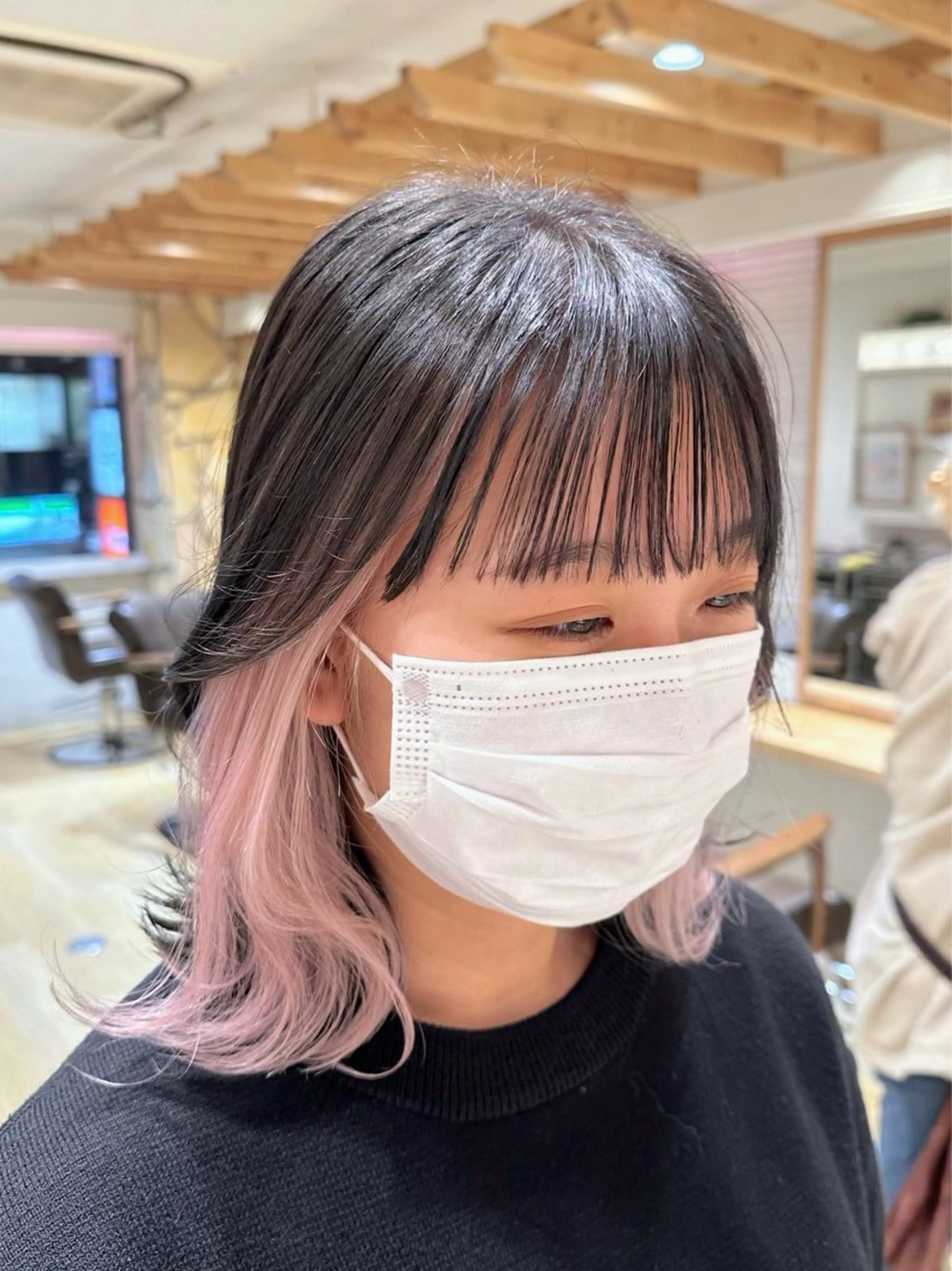 ミディアム カット ヘアカラー 新宿 木下拓哉のヘアスタイル