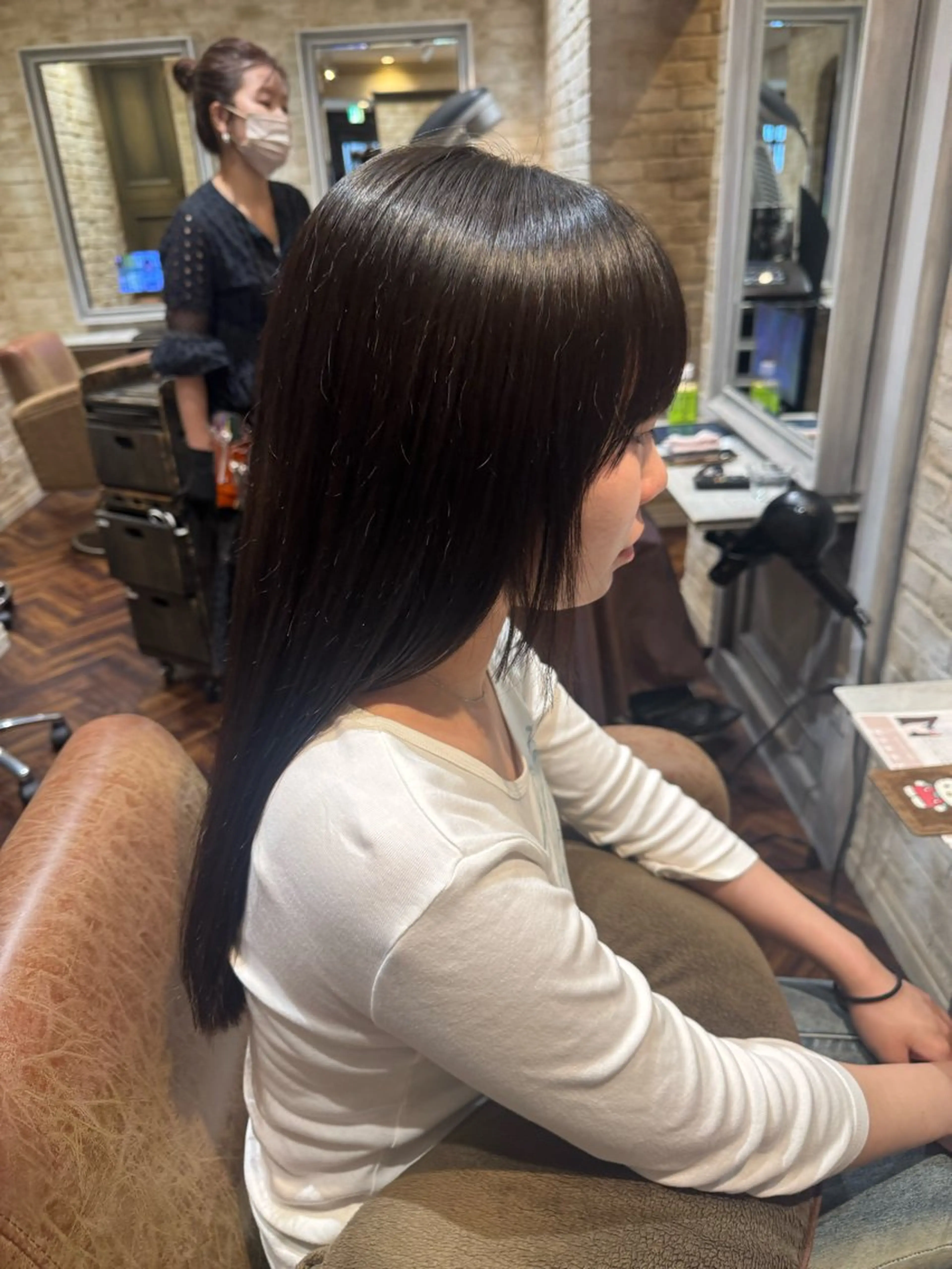 ロング カット 縮毛矯正 Y U K Iのヘアスタイル