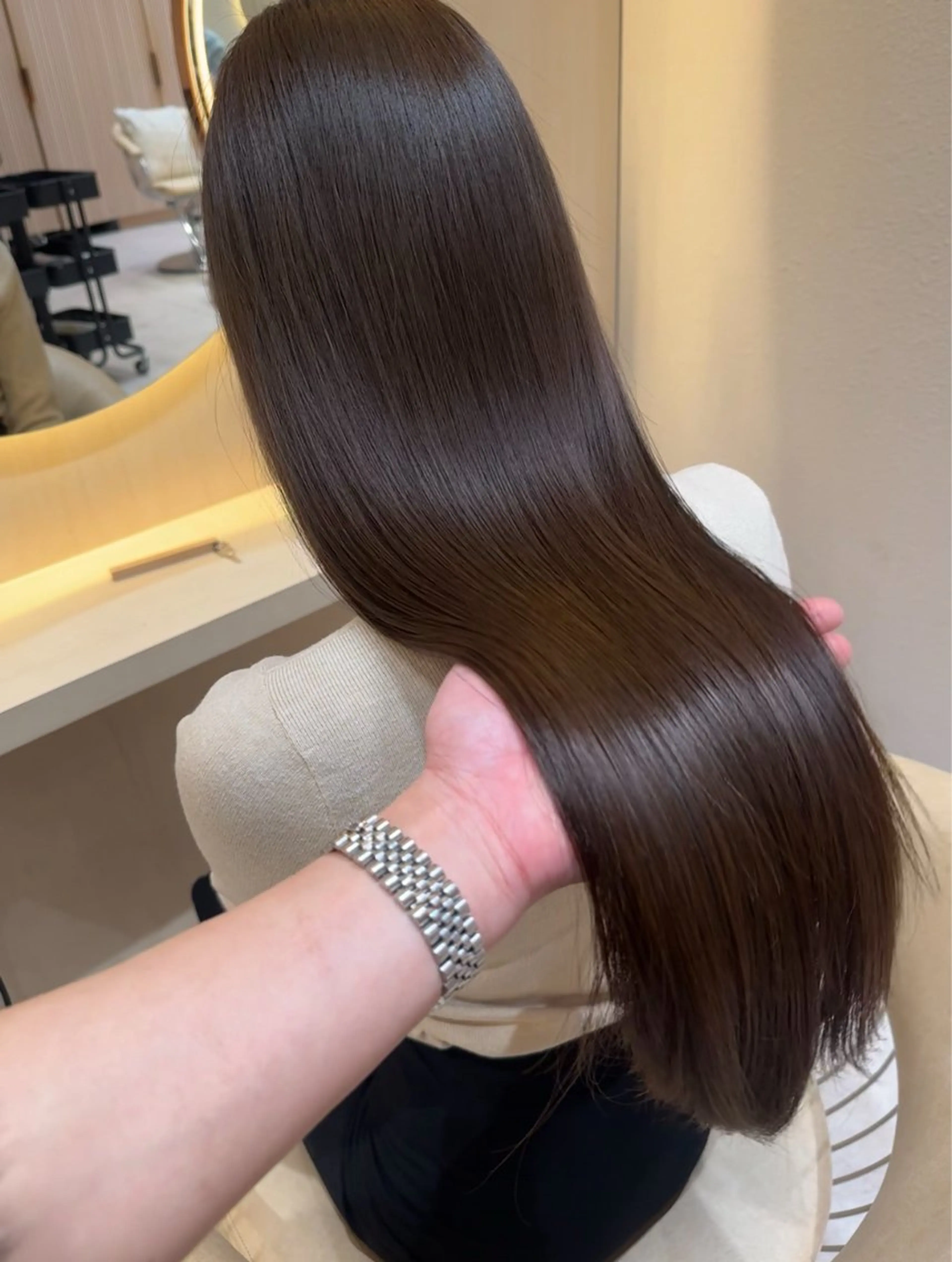 ロング カット ヘアカラー 縮毛矯正 トリートメント 縮毛矯正/透明感/ 松葉 晃明のヘアスタイル