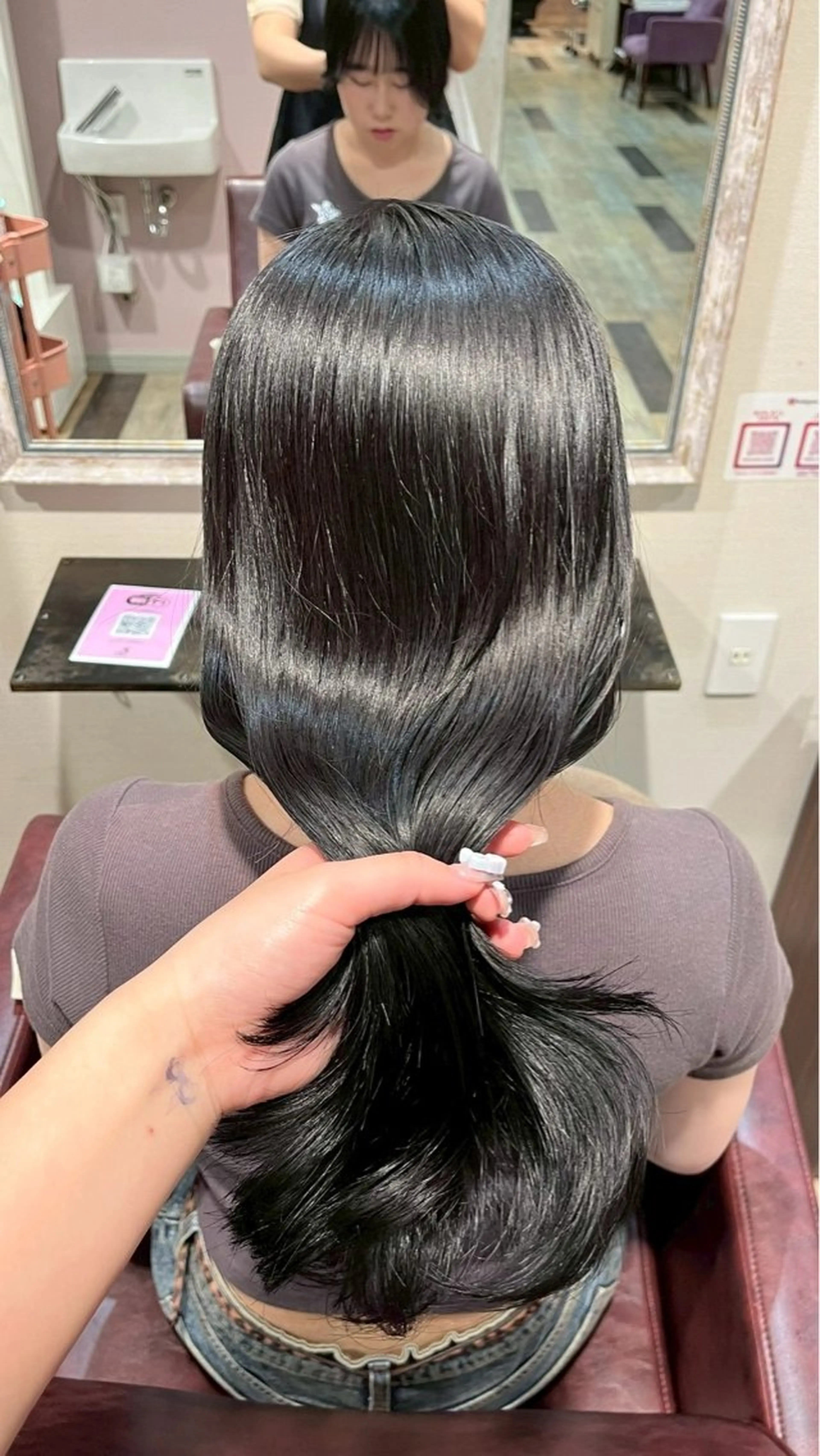 ロング カラー カット ヘアカラー トリートメント 艶カラー/ 縮毛矯正/いくののヘアスタイル
