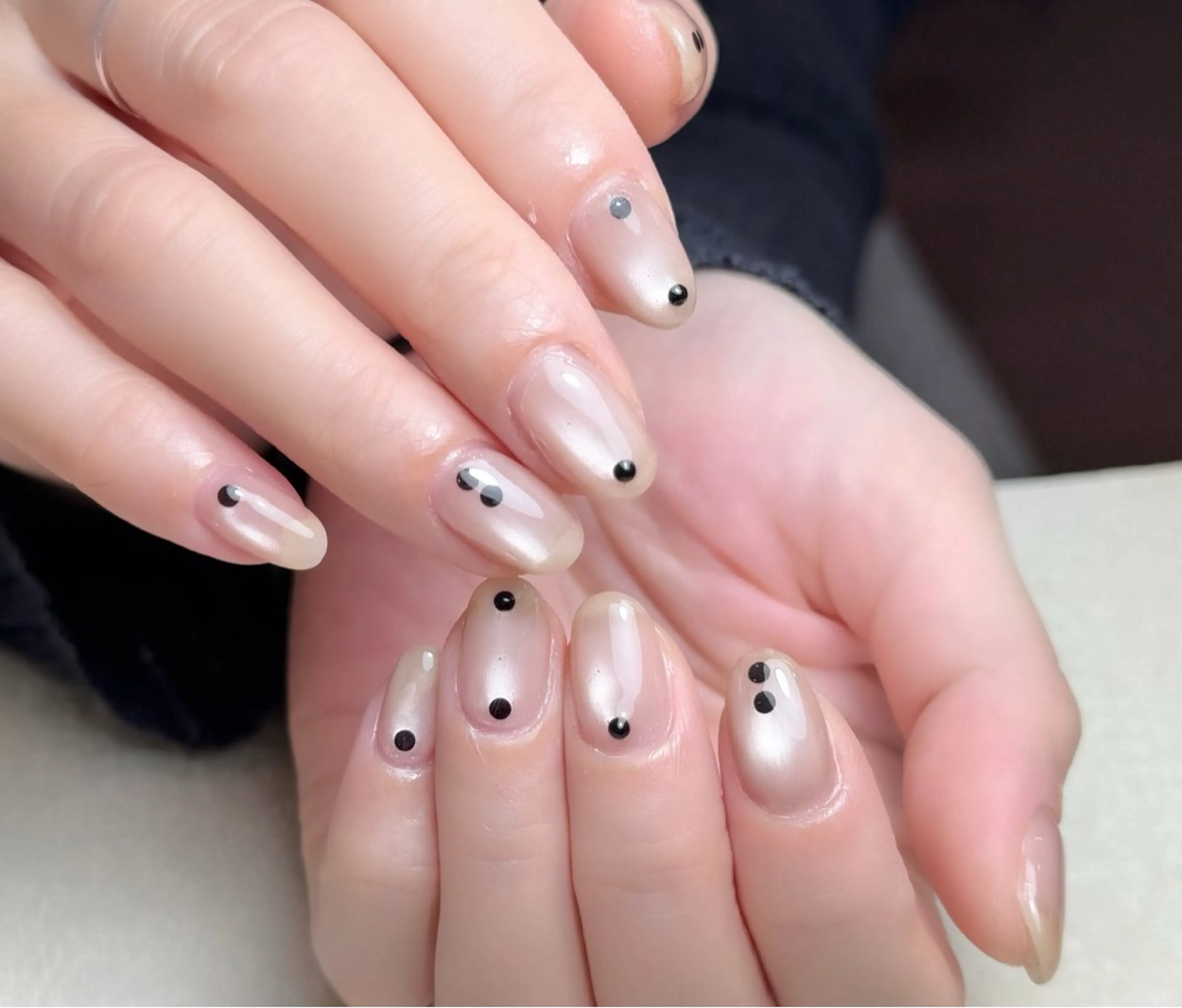 ネイル アートネイル 長さ出し フレンチネイル ジェルネイル ガーリー ハンドネイル 中野駅から2分 MEO NAILのネイルデザイン