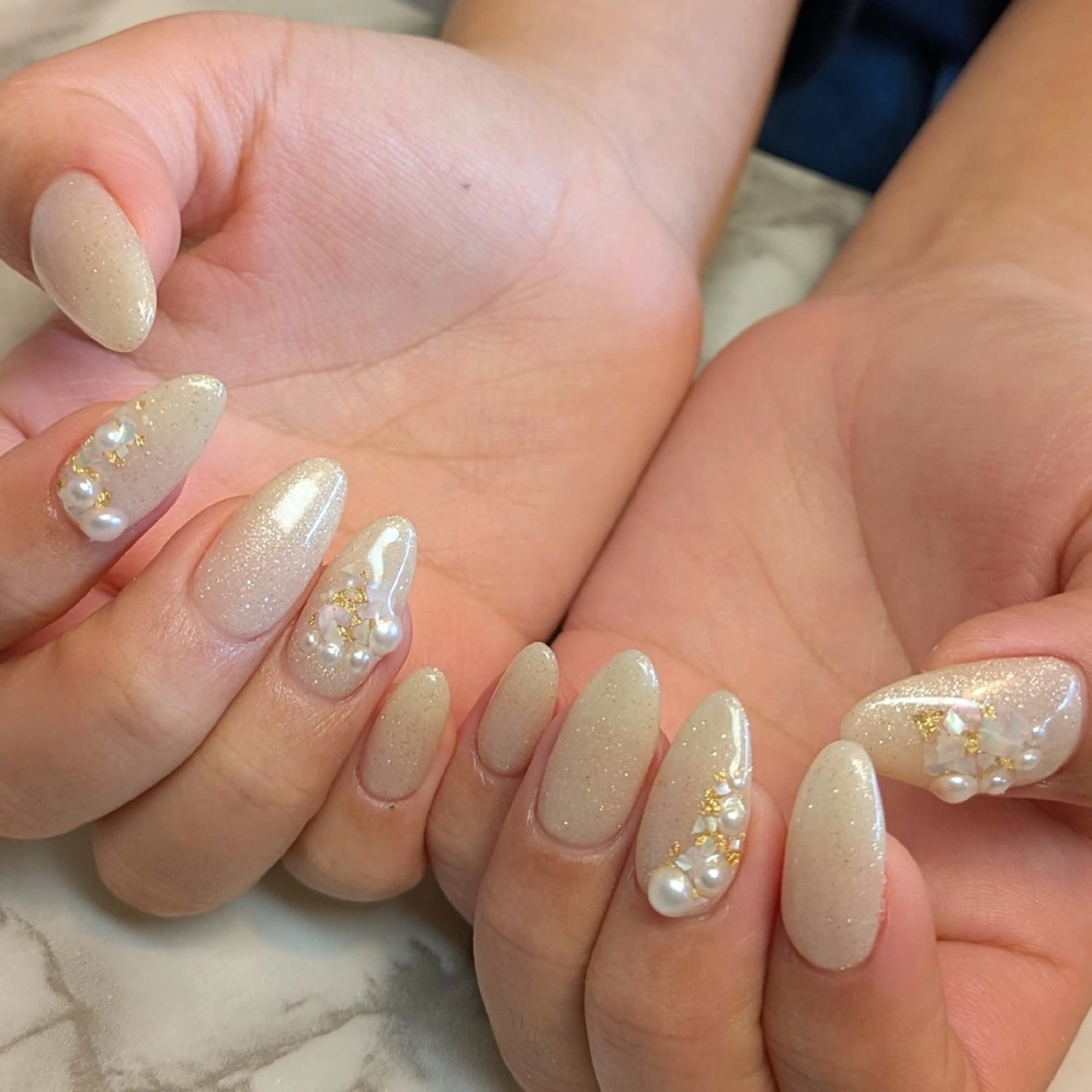 ネイル ブライダルネイル ジェヌインネイル 河内のネイルデザイン