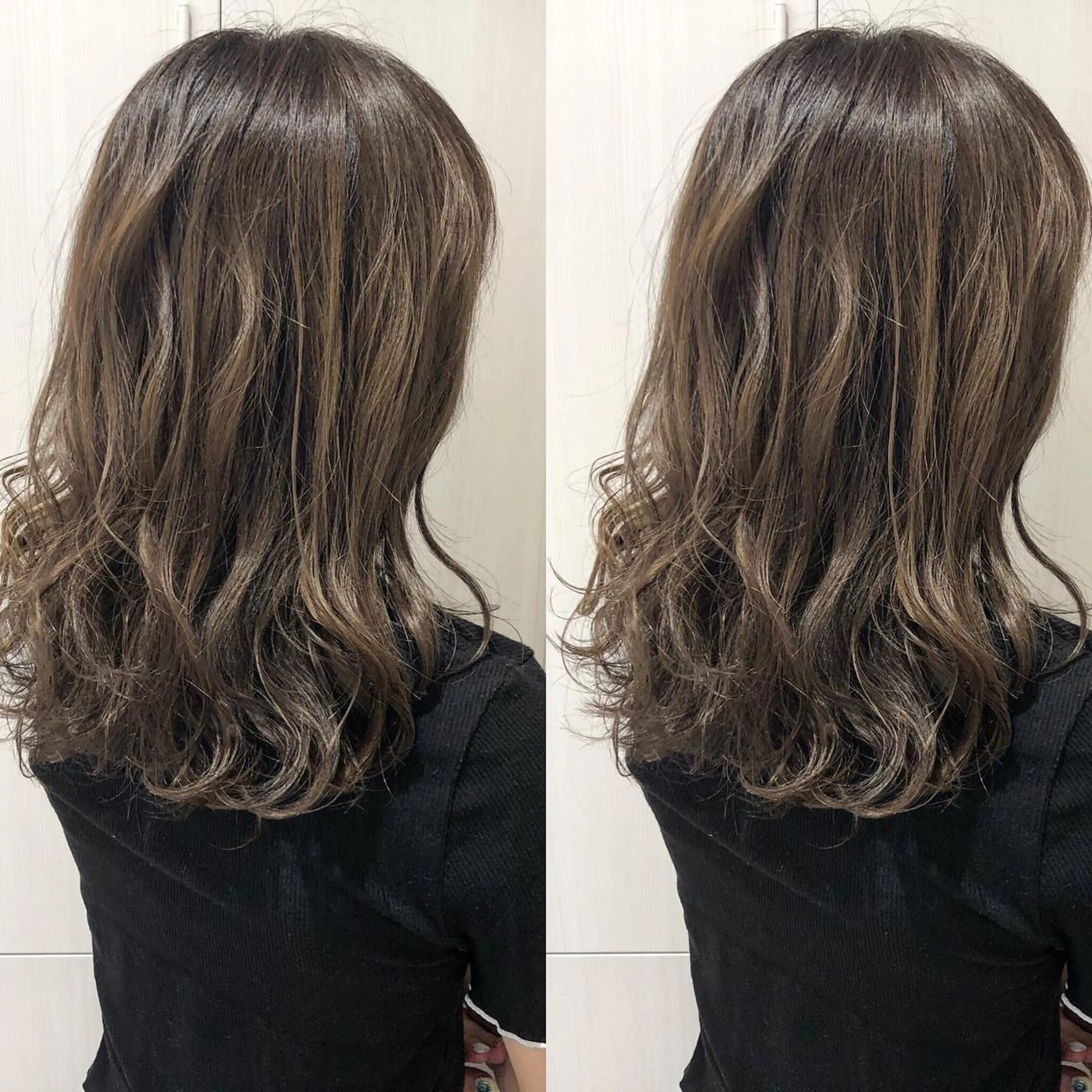 カラー アディクシーカラー アッシュ バレイヤージュ 透明感カラー グラデーションカラー 三鷹で1番ショート ボブをカットする新谷のヘアスタイル