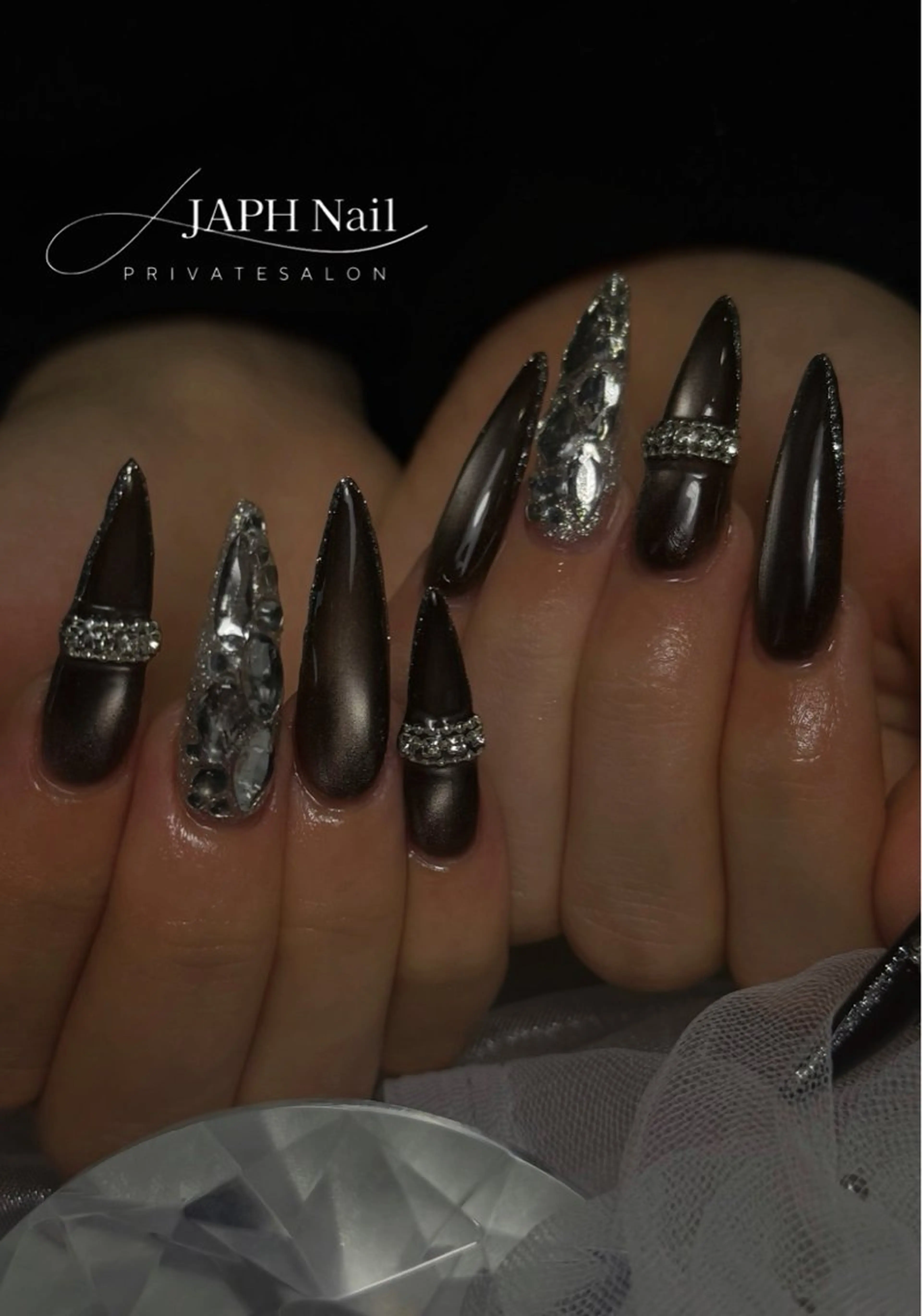 ネイル 韓国ネイル マグネットネイル ワンホンネイル ハンドネイル NailSalon /JAPHのネイルデザイン