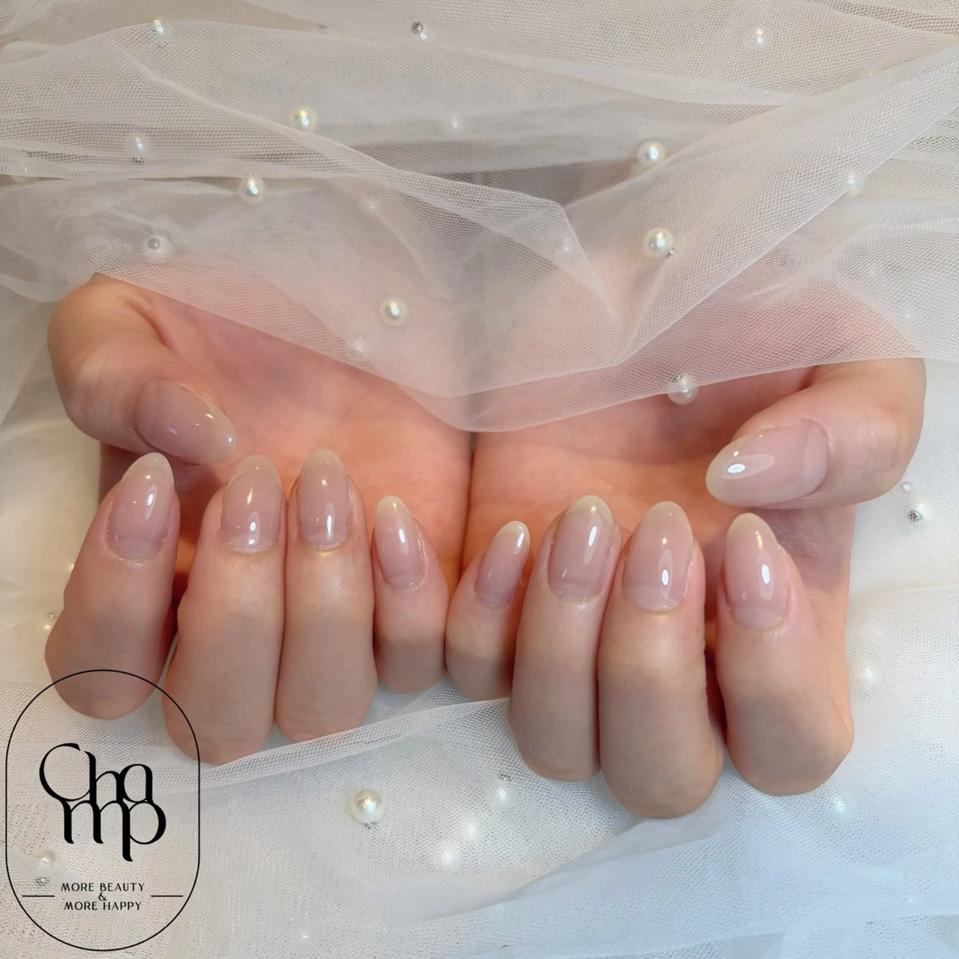 ネイル クリアネイル シンプルネイル ハンドネイル Champ瓢箪山店 つかもとのネイルデザイン