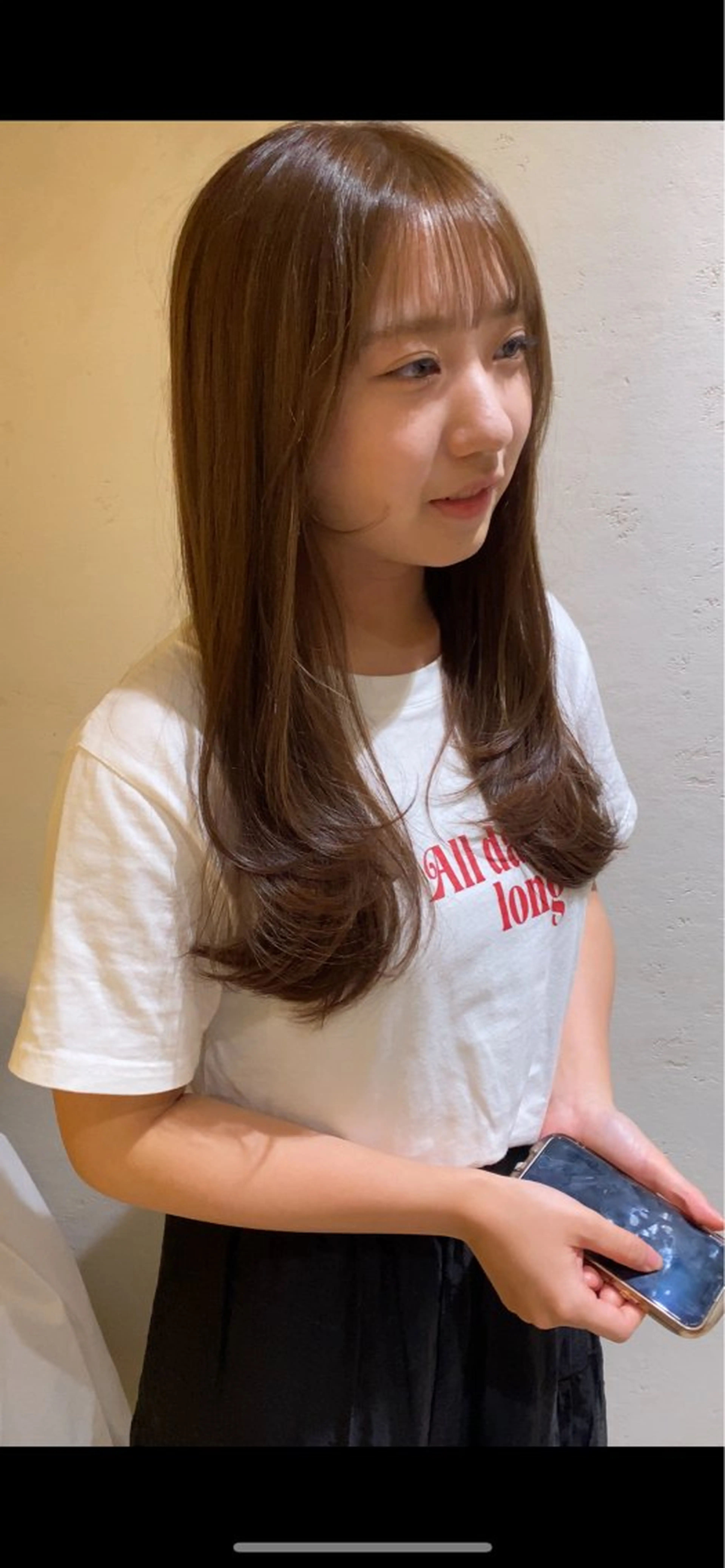 ロング レイヤーカット 中村 莉子のヘアスタイル