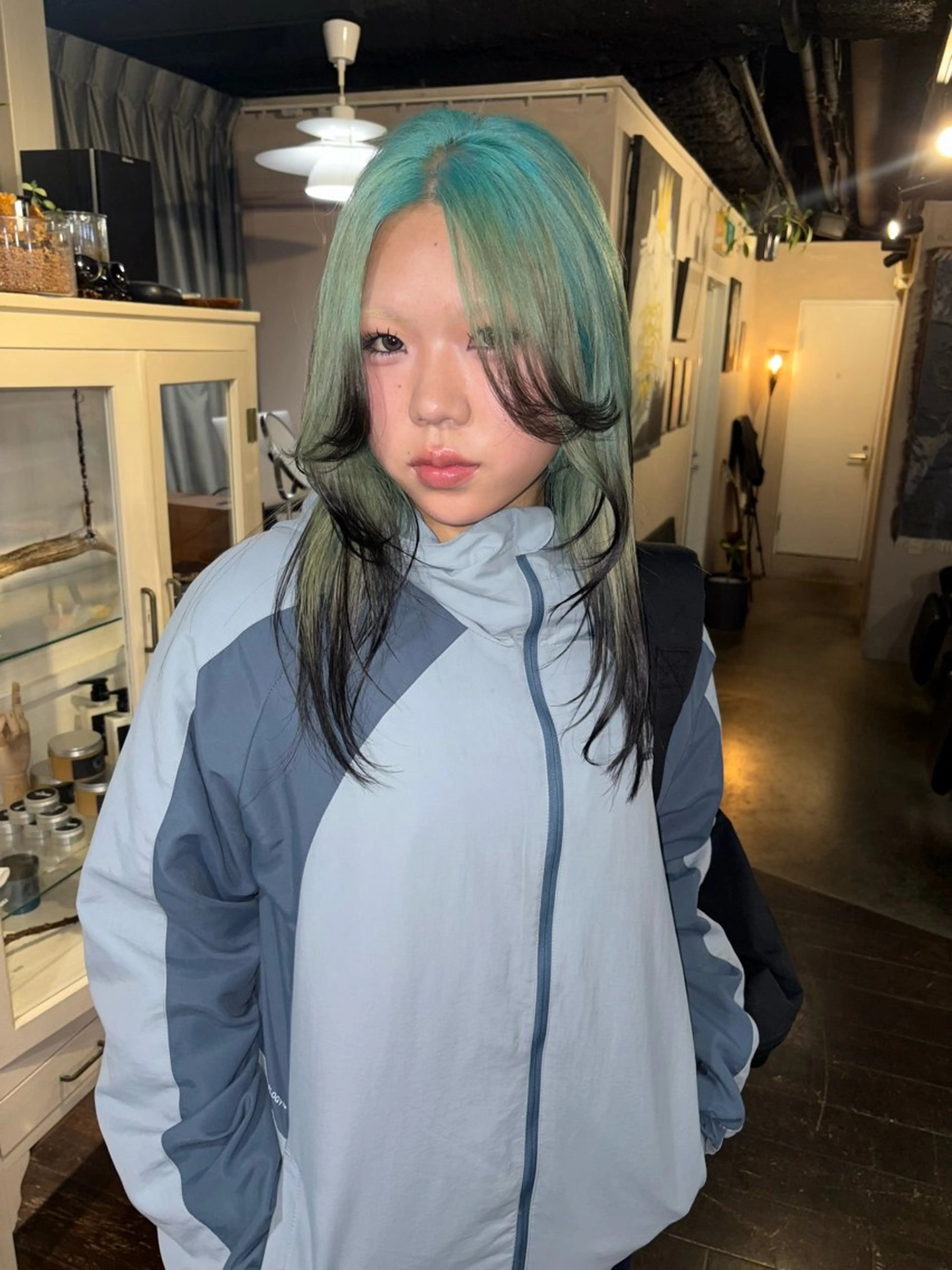 セミロング カラー ミント ヘアカラー givet所属・心斎橋/デザインカラ ー/海外風/ナツミのヘアスタイル