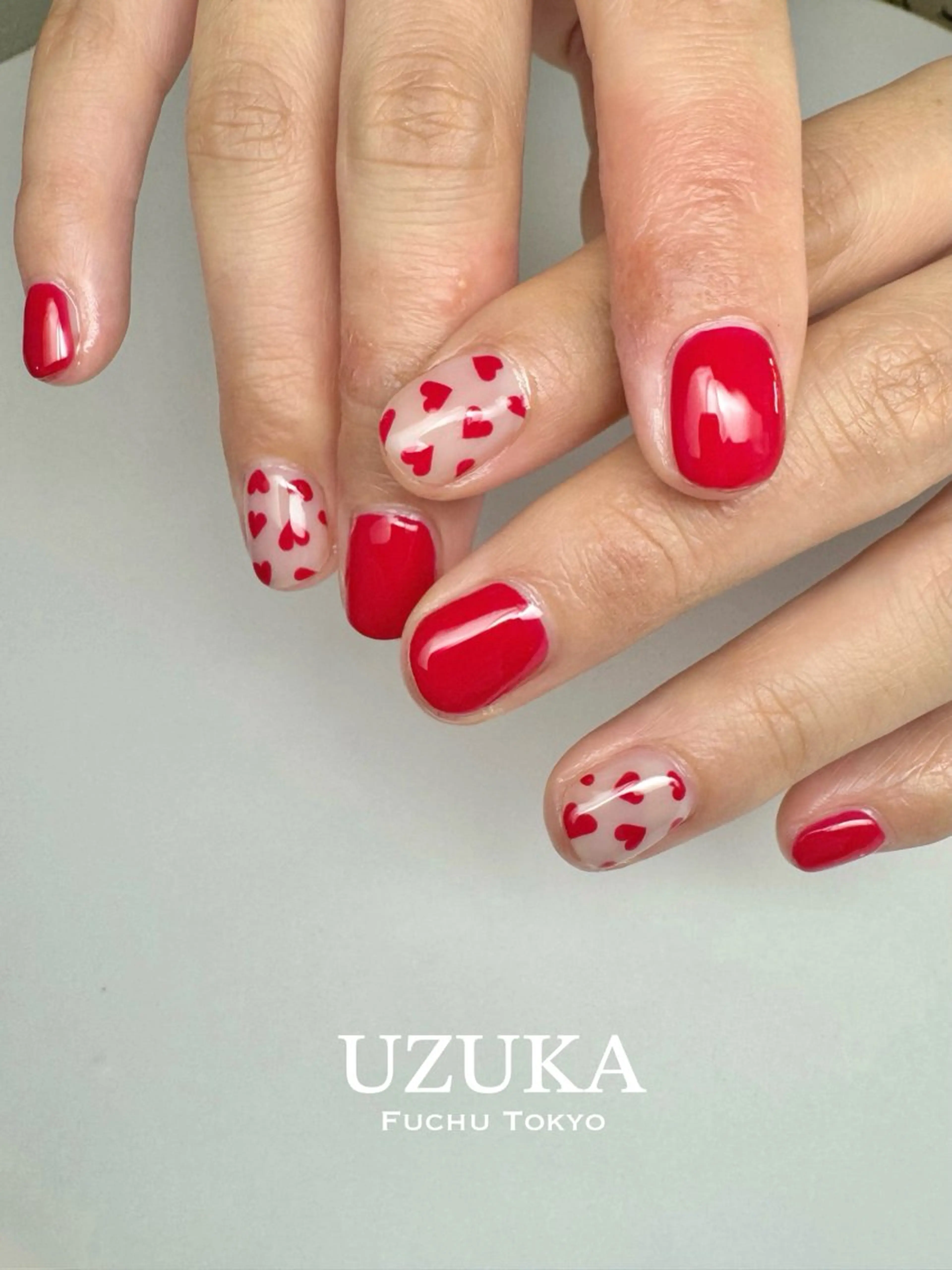 ネイル ハート シンプルネイル 【 enn 】 Uzuka Yukaのネイルデザイン