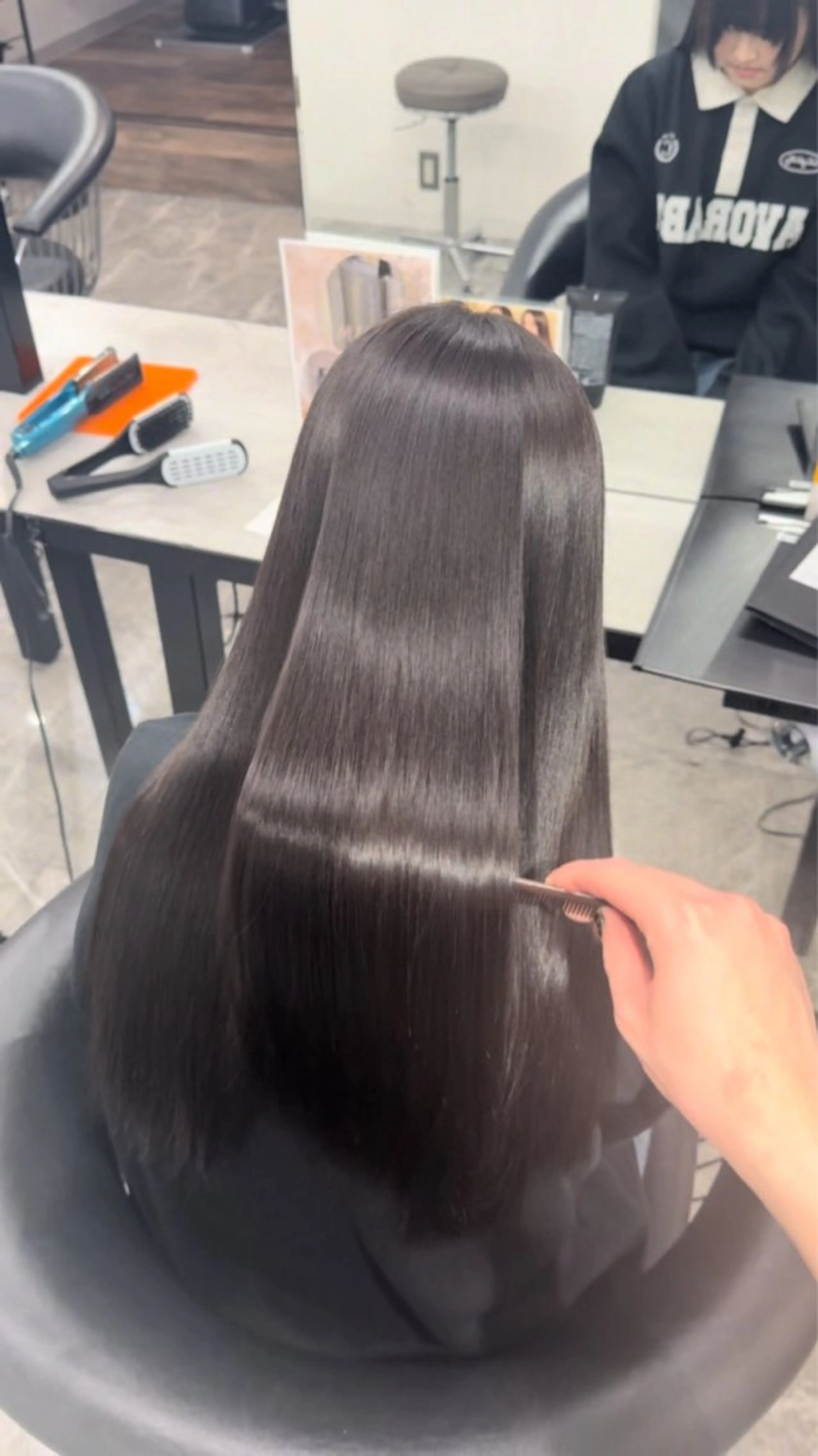 ロング 髪質改善 縮毛矯正 トリートメント ヘアカラー 縮毛矯正 りきと🦋河原町 縮毛矯正/艶カラーのヘアスタイル
