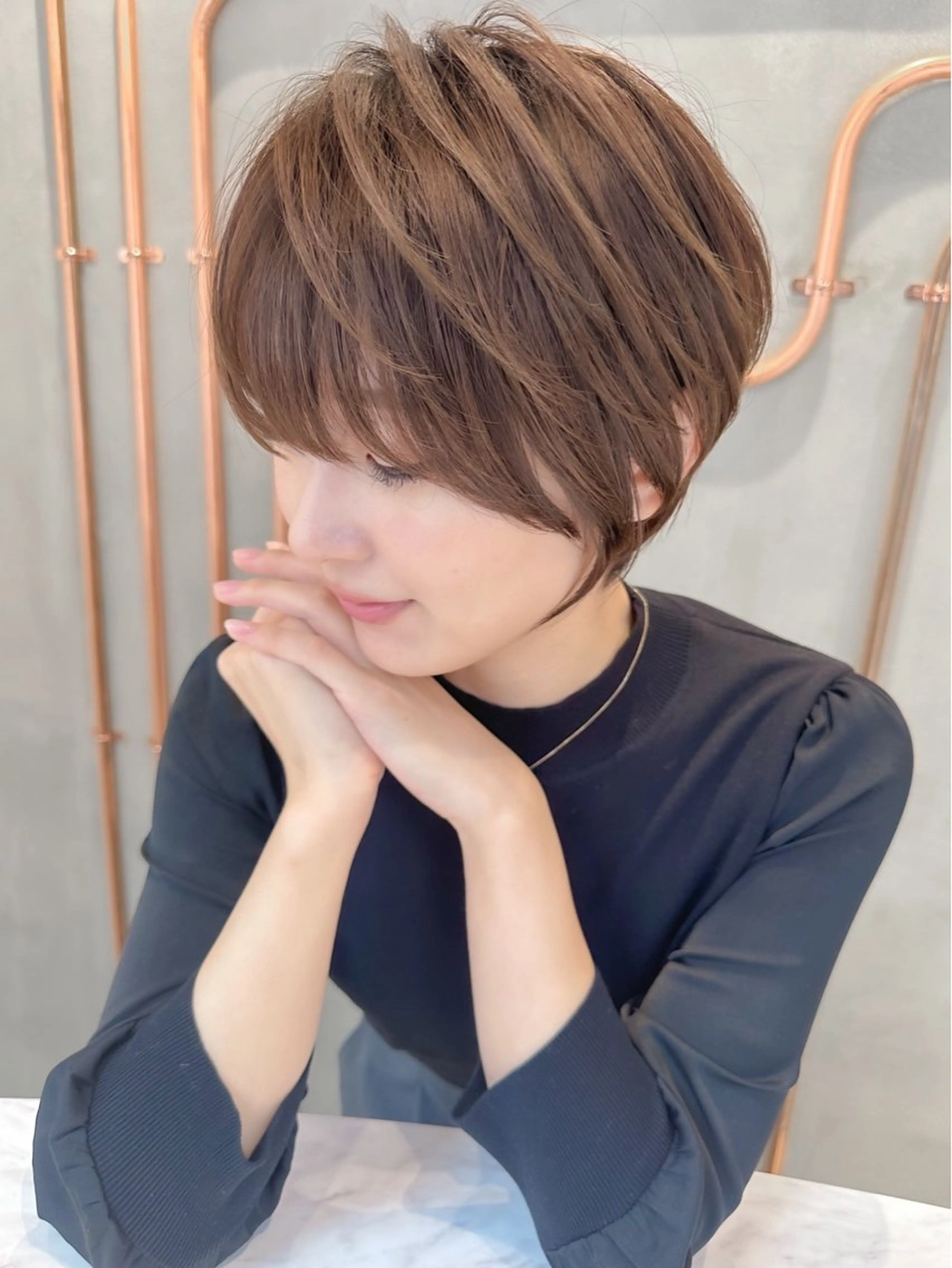 ショート カラー カット ヘアカラー トリートメント ボブ/ショート/ 縮毛矯正⚜️工藤昴のヘアスタイル