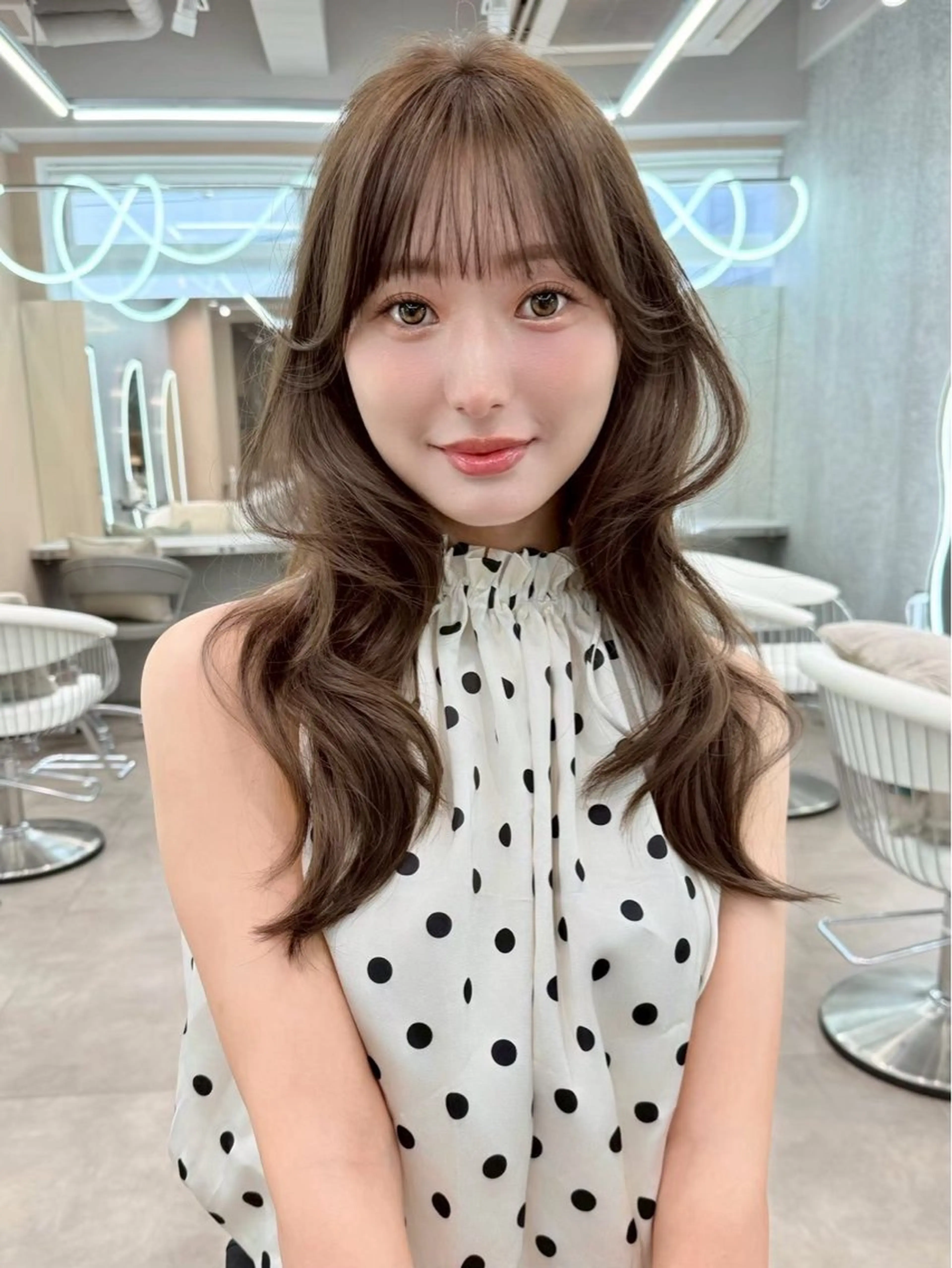 ロング ヘアアレンジ 顔まわりレイヤー レイヤーカット 小顔カット 美髪縮毛矯正/ 透明感カラー吉田光佑のヘアスタイル