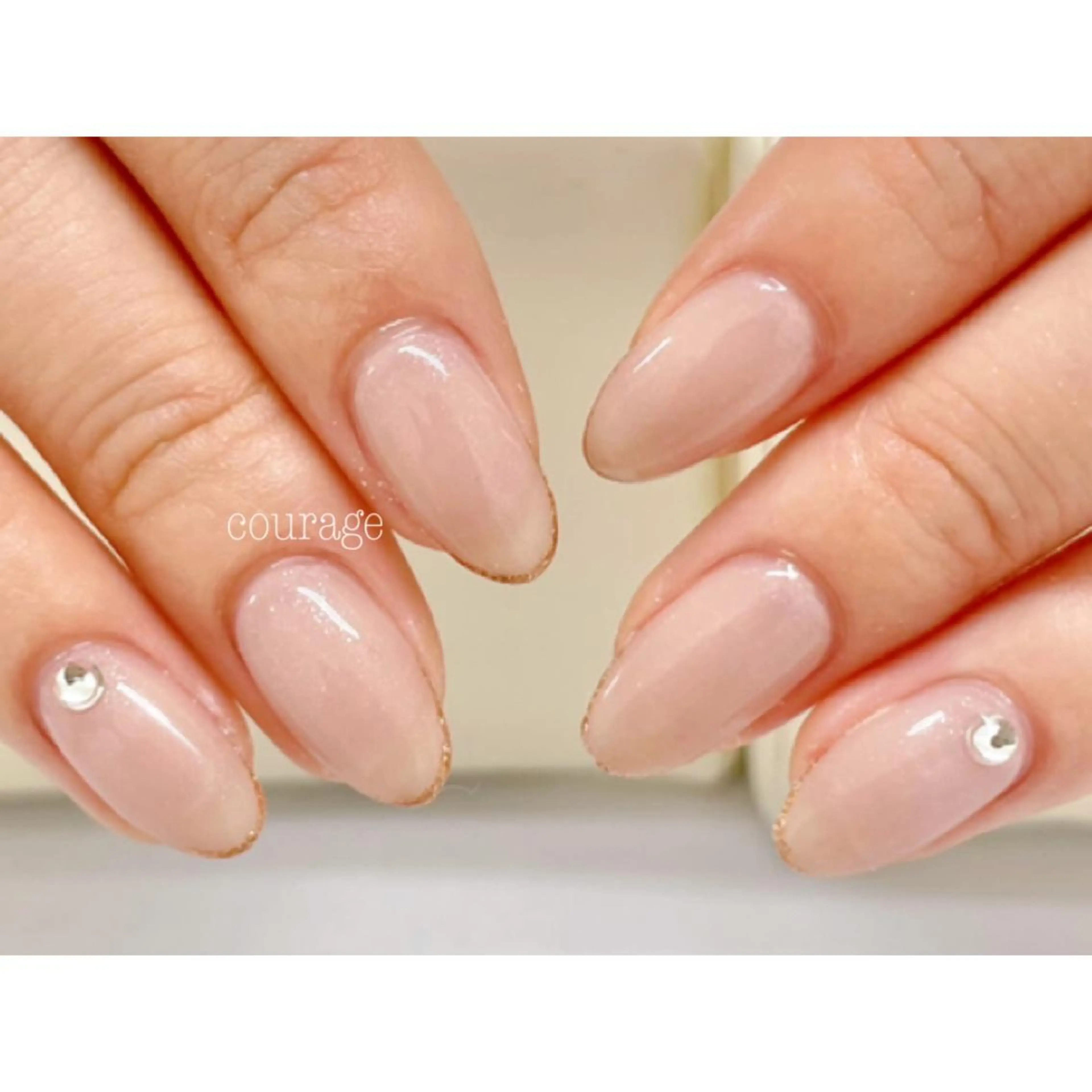 ネイル ラメ(グリッター) ハンドネイル ネイルサロン courageのネイルデザイン