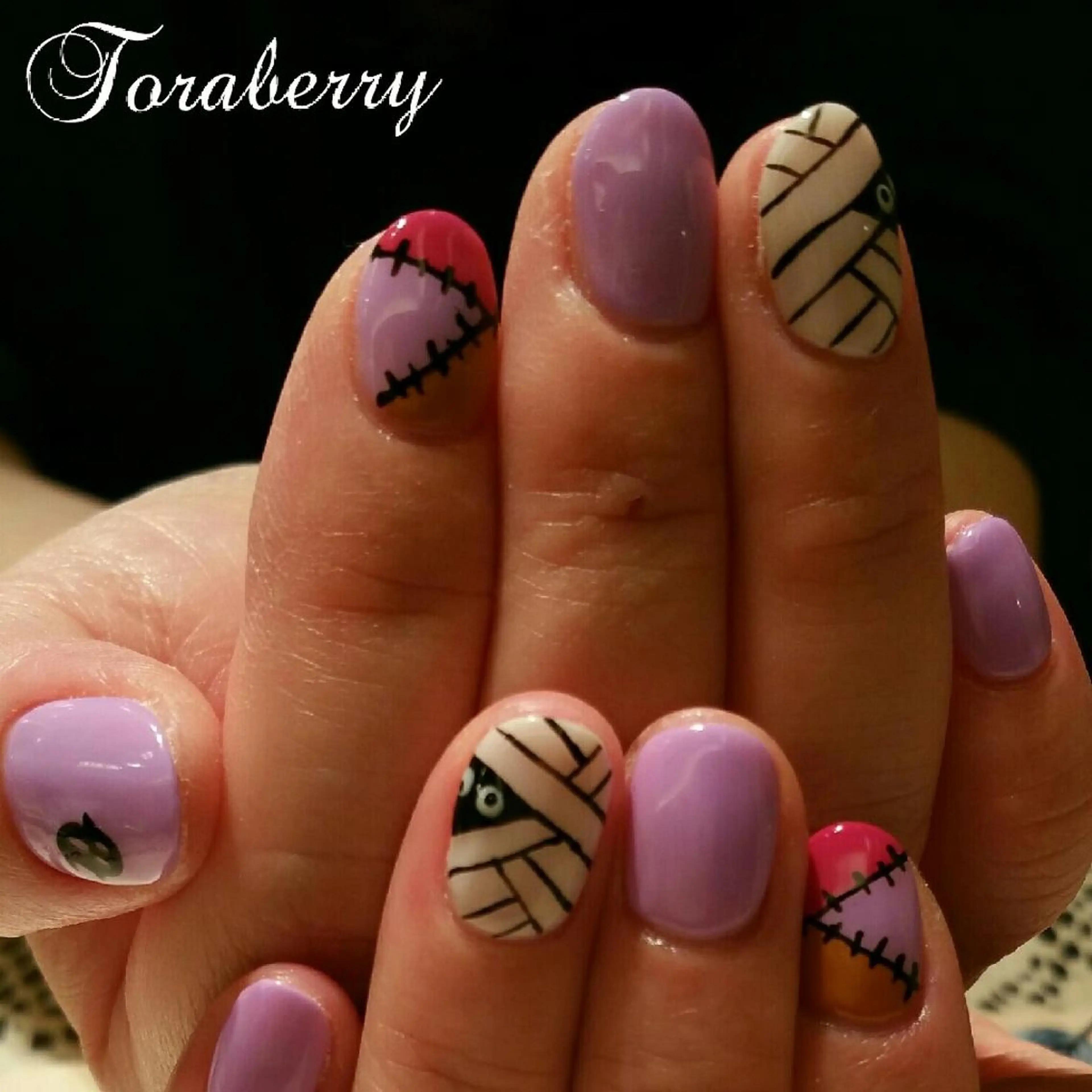 ネイル ハロウィン 持ち込み ネイリスト なつみのネイルデザイン