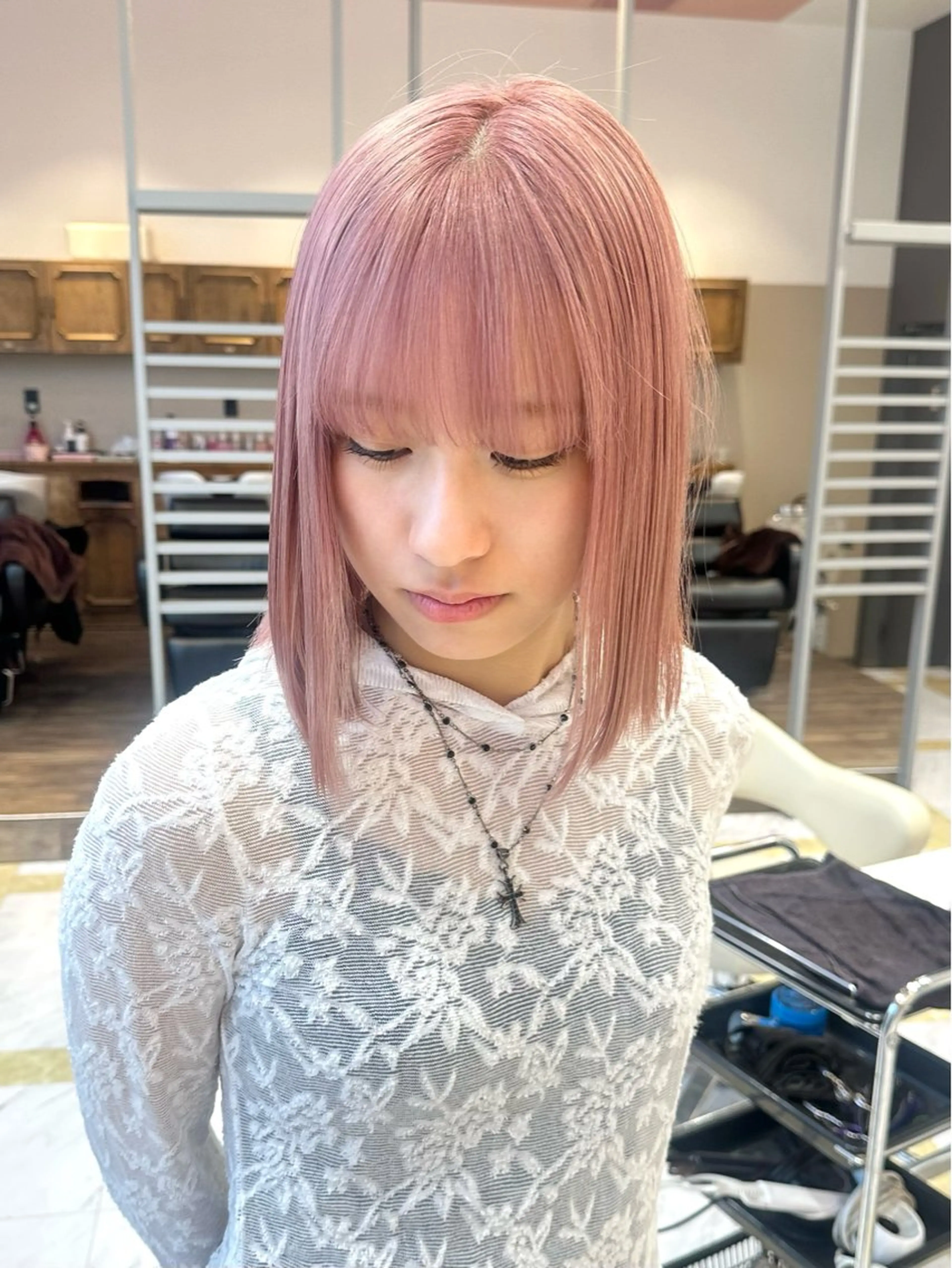ショート ヘアカラー Lee四ツ橋 Sakuraのヘアスタイル