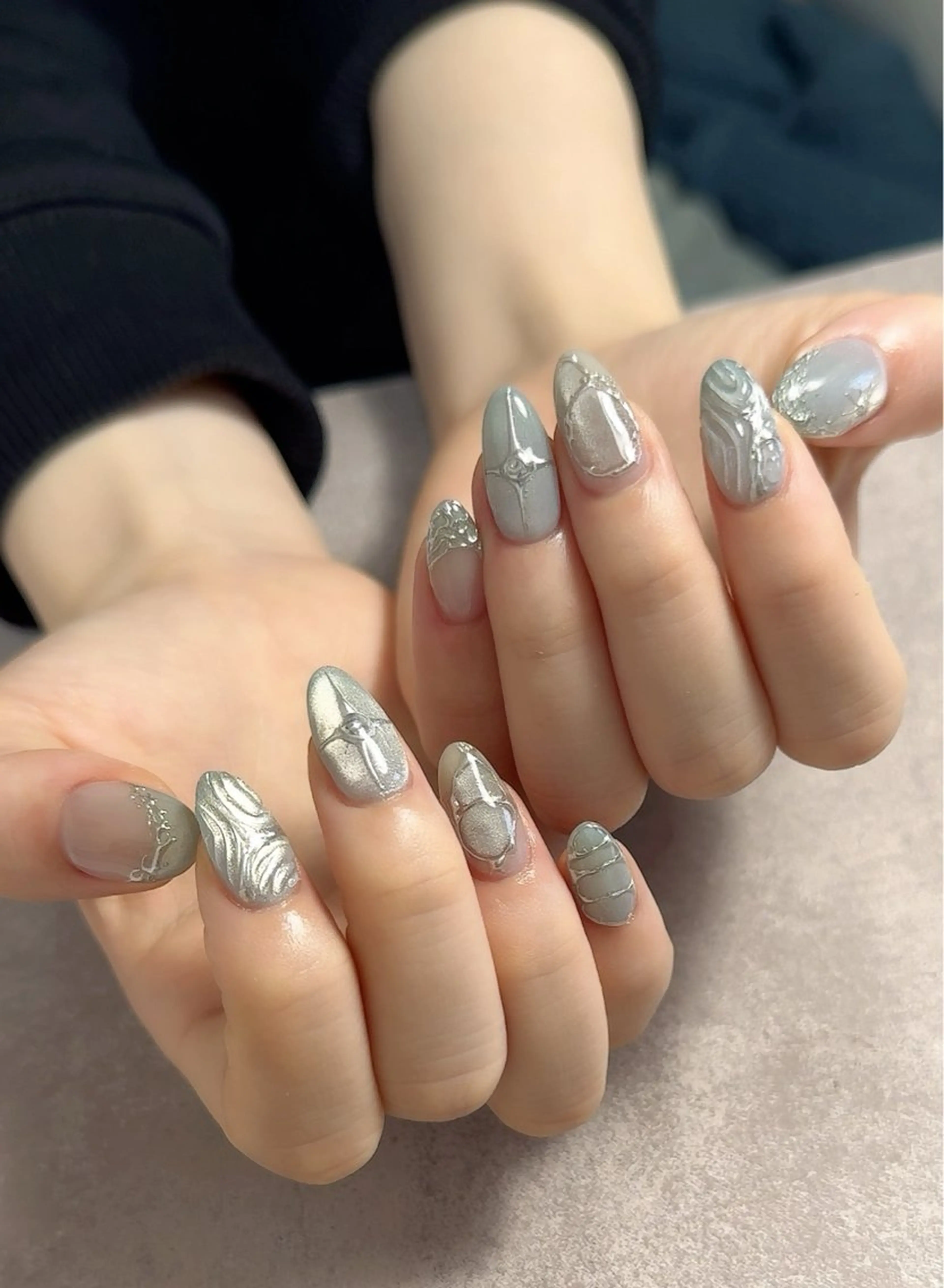 ネイル 成人式 持ち込み ハンドネイル Monica nails/福島のネイルデザイン