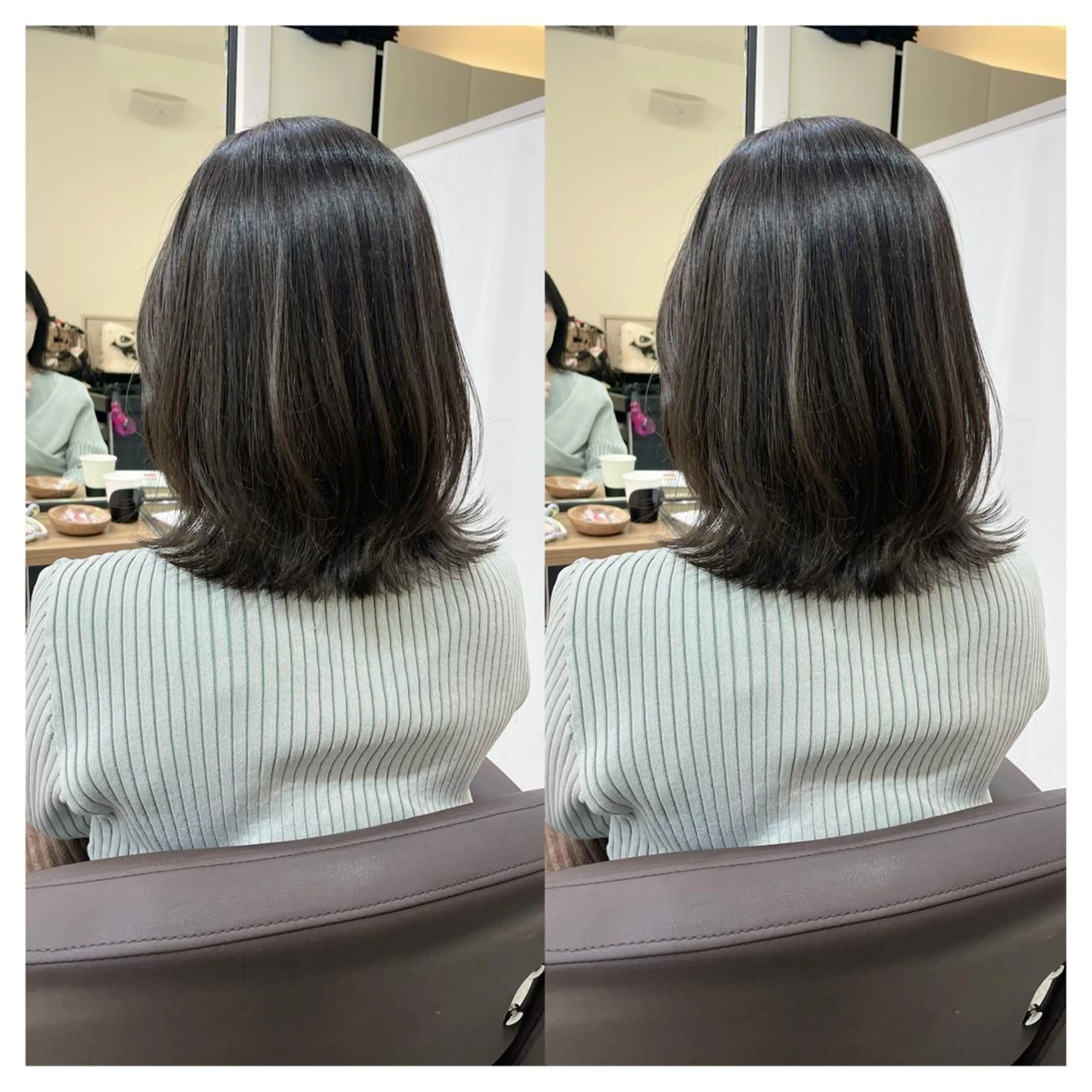 ミディアム カラー カット ヘアカラー トリートメント 村山 茉衣のヘアスタイル