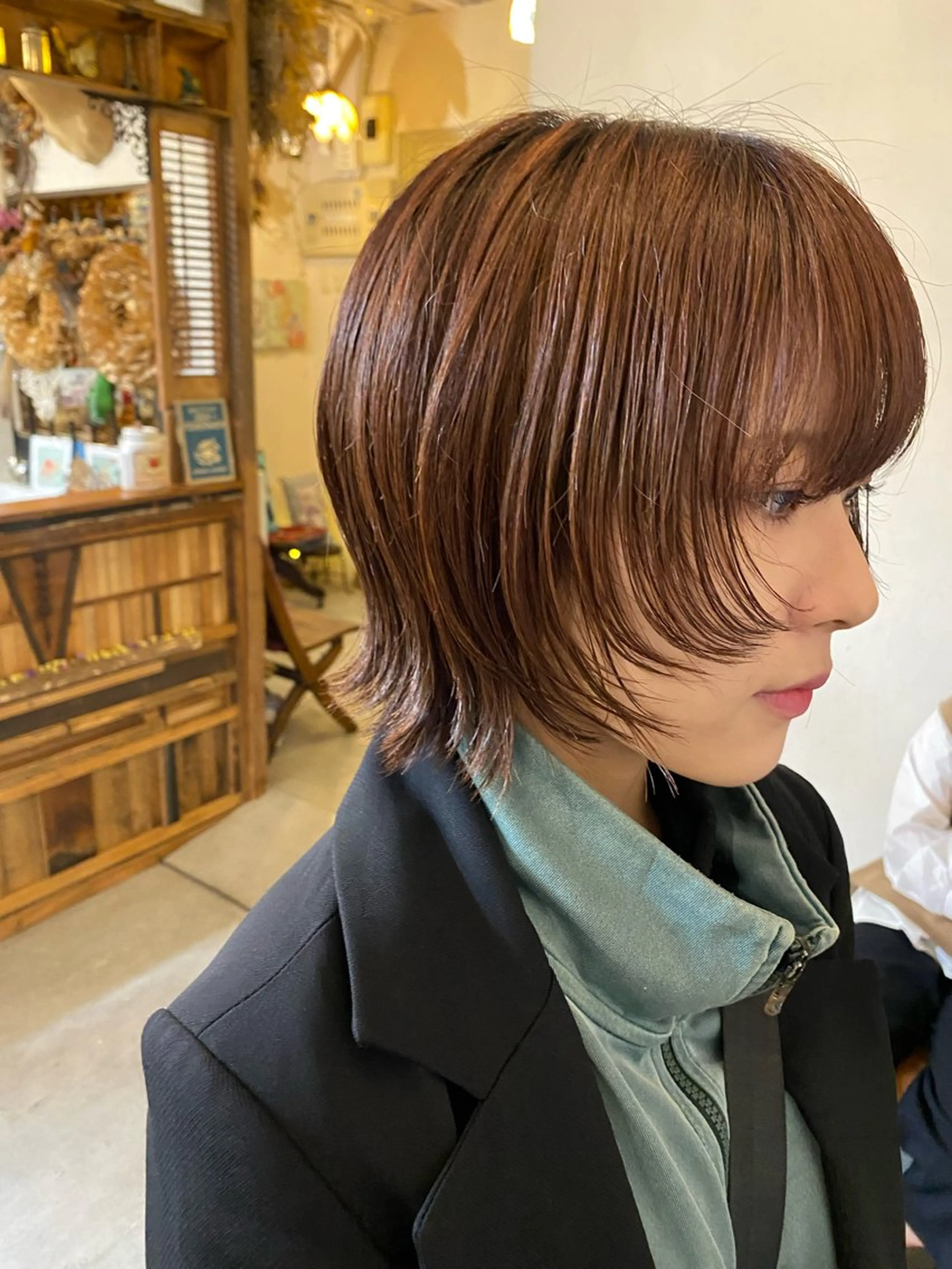 ミディアム ヒラカホ/ ブリーチ/似合わせのヘアスタイル