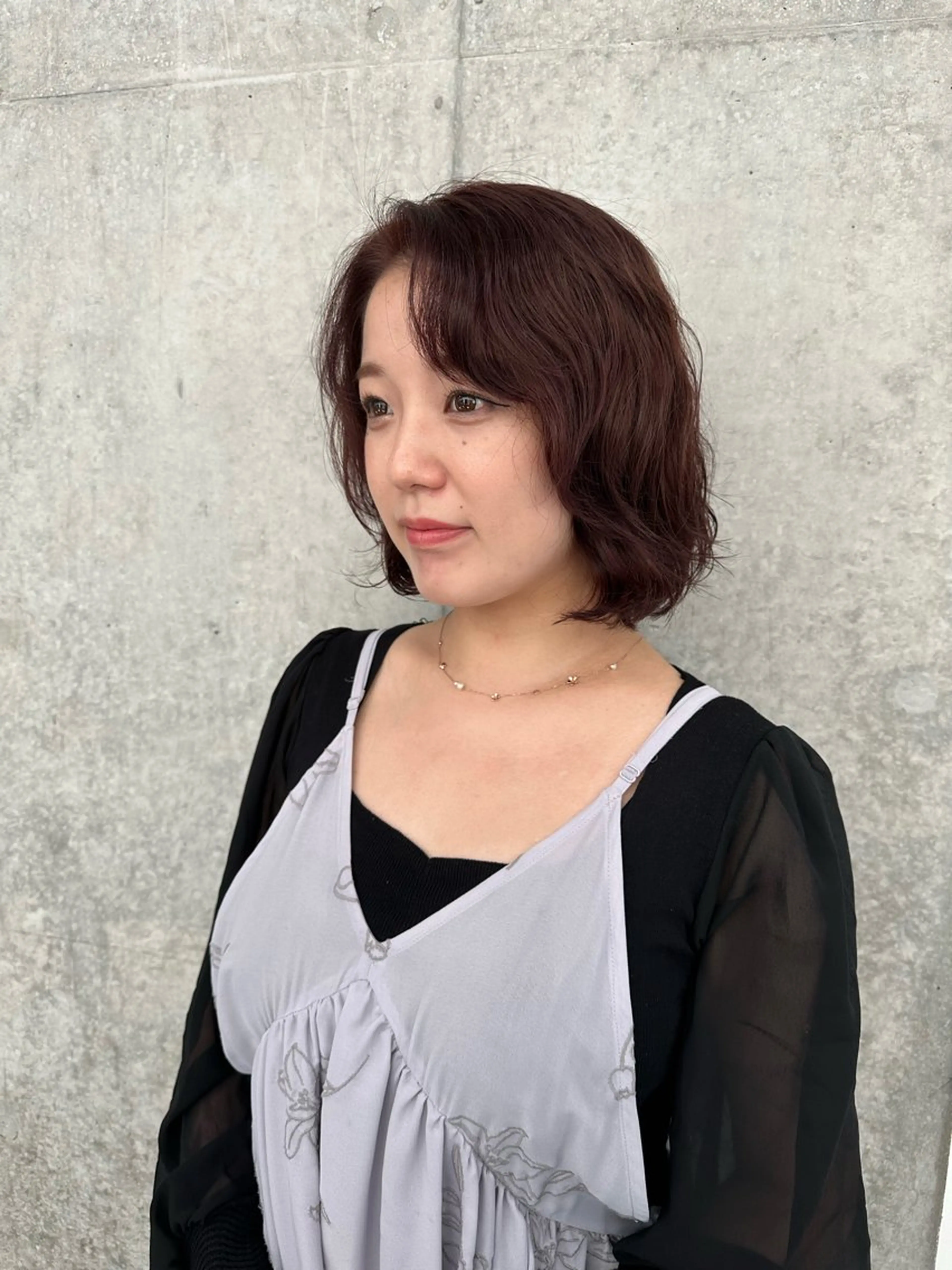 ミディアム カラー yuika .のヘアスタイル