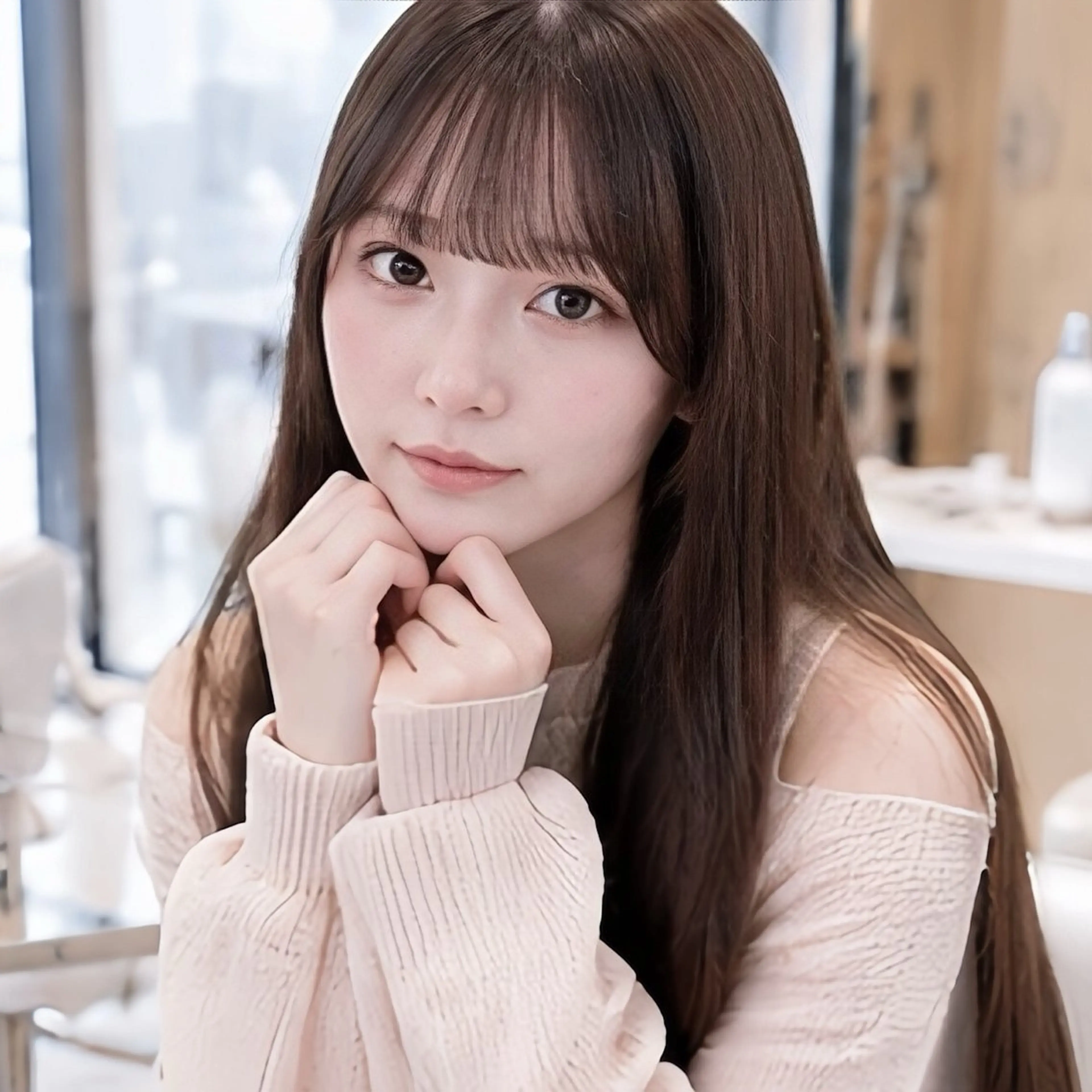 ロング カラー 🎀池袋🎀顔周り 💖🇰🇷おばかんのヘアスタイル