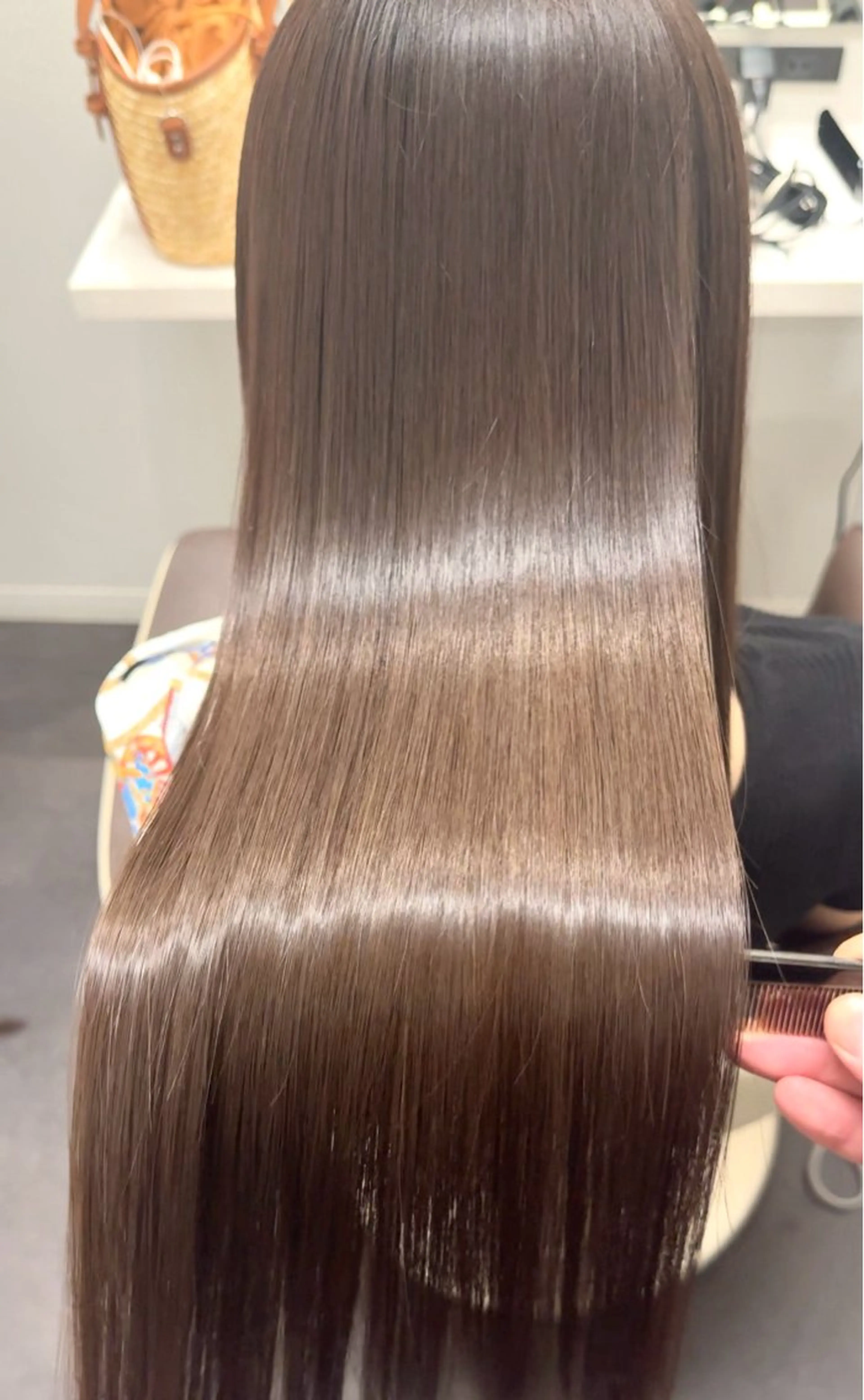 ロング カラー 透明感カラー グレージュ 髪質改善 トリートメント 🪞美髪レイヤー特化 🪞青木のヘアスタイル