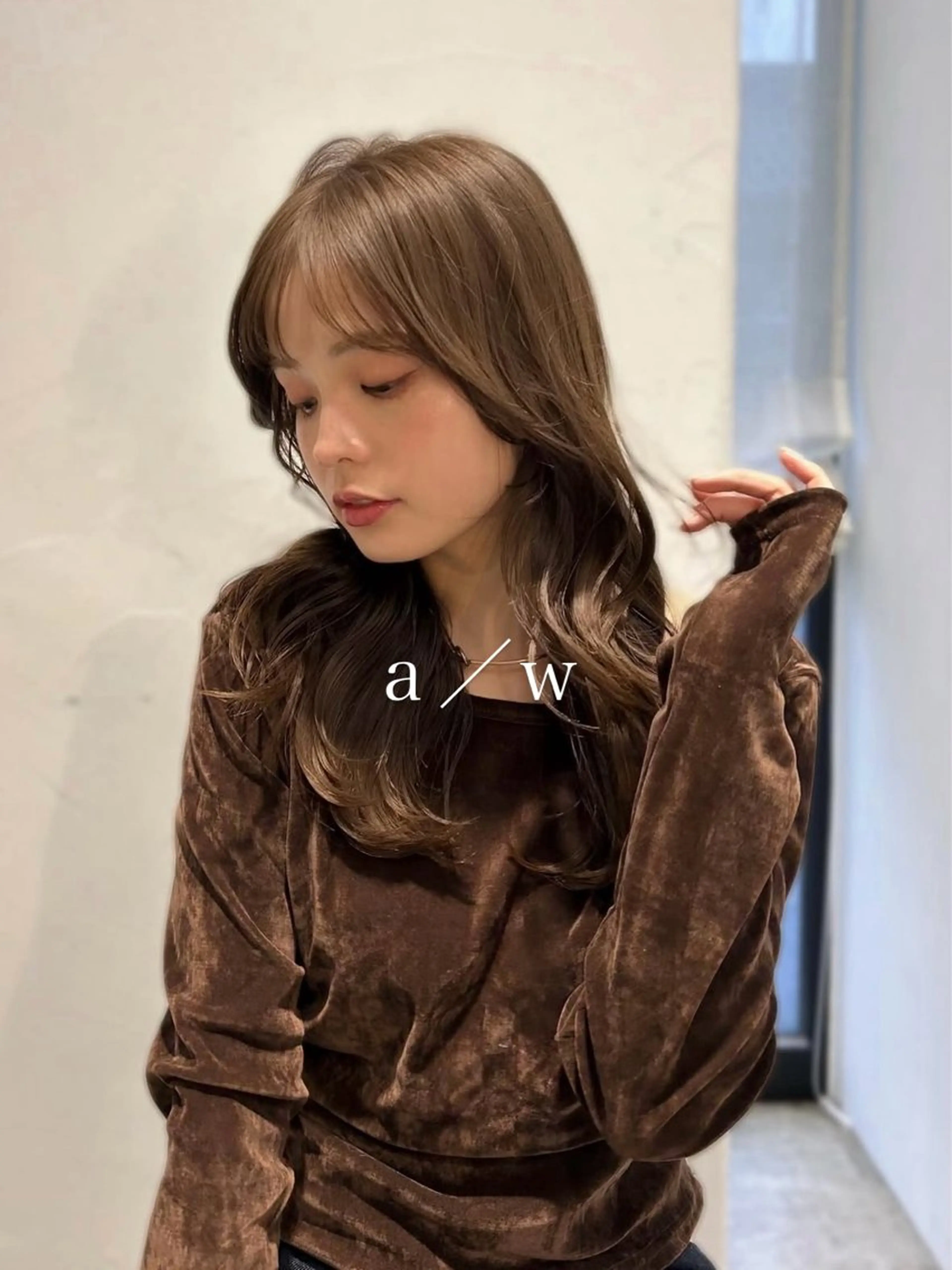 セミロング カラー hair shioのヘアスタイル