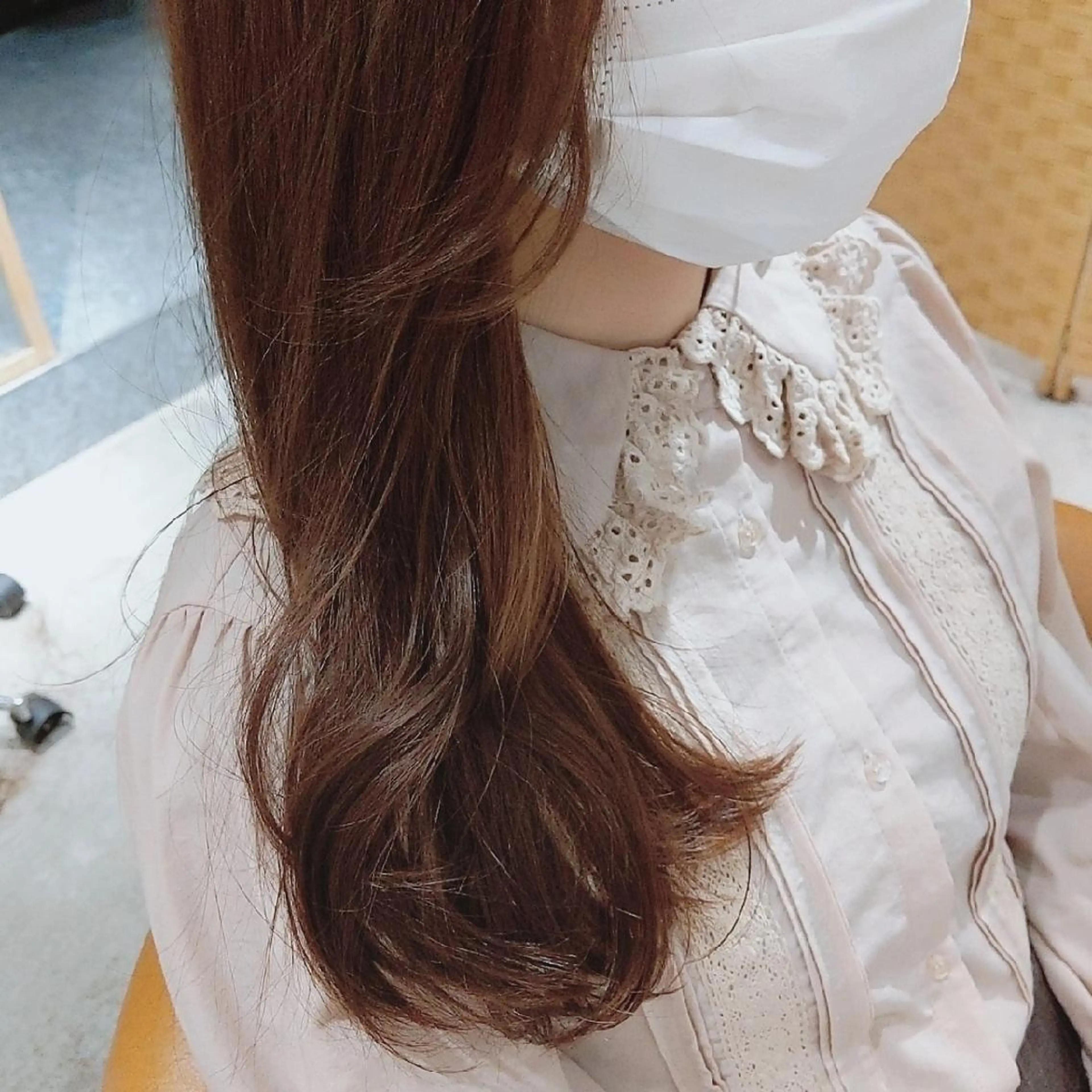 ミディアム ヘアカラー トリートメント 縮毛矯正/レイヤー 💎やまもとちひろのヘアスタイル