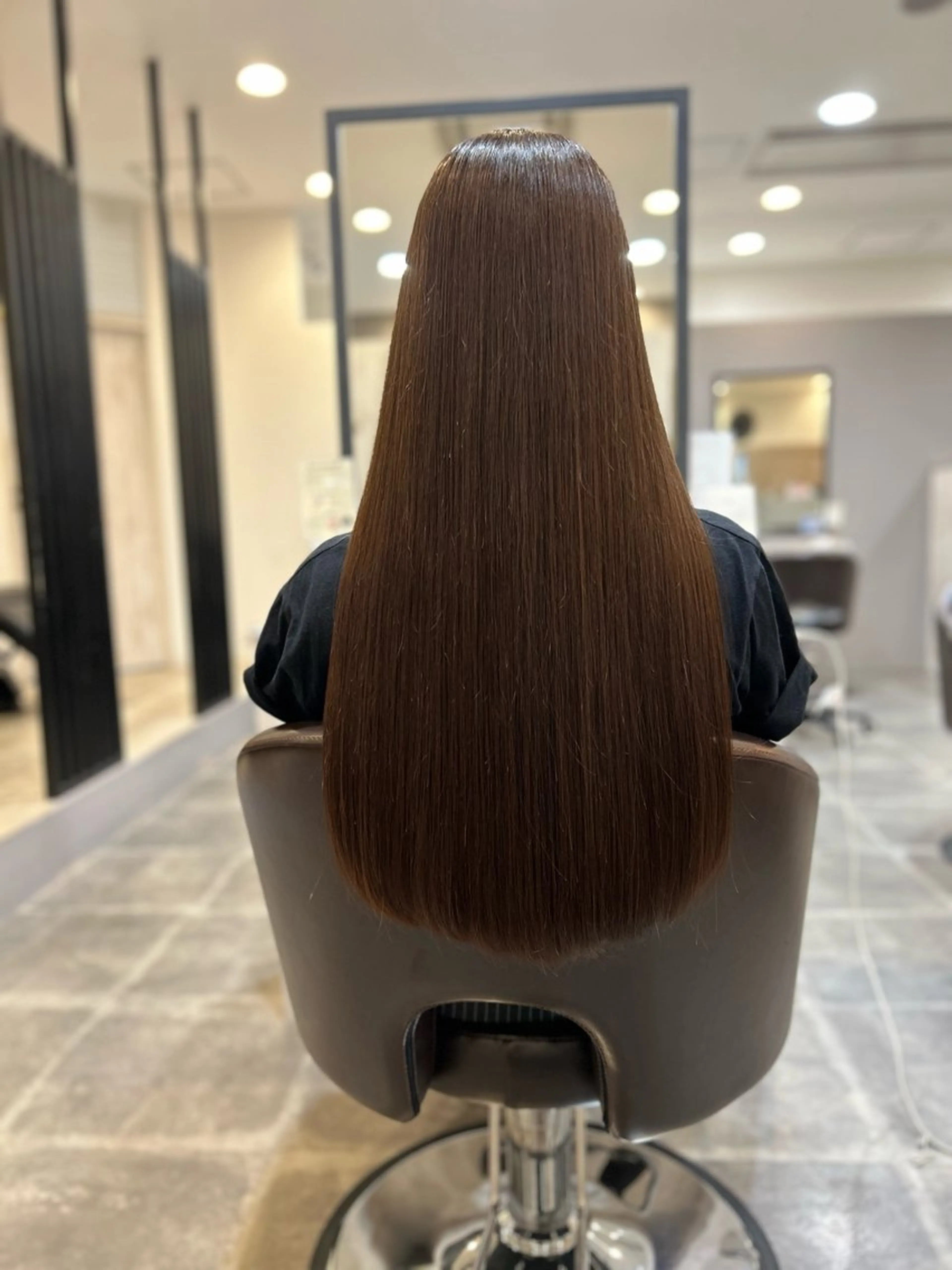 ロング カット 縮毛矯正 中山 賢人のヘアスタイル