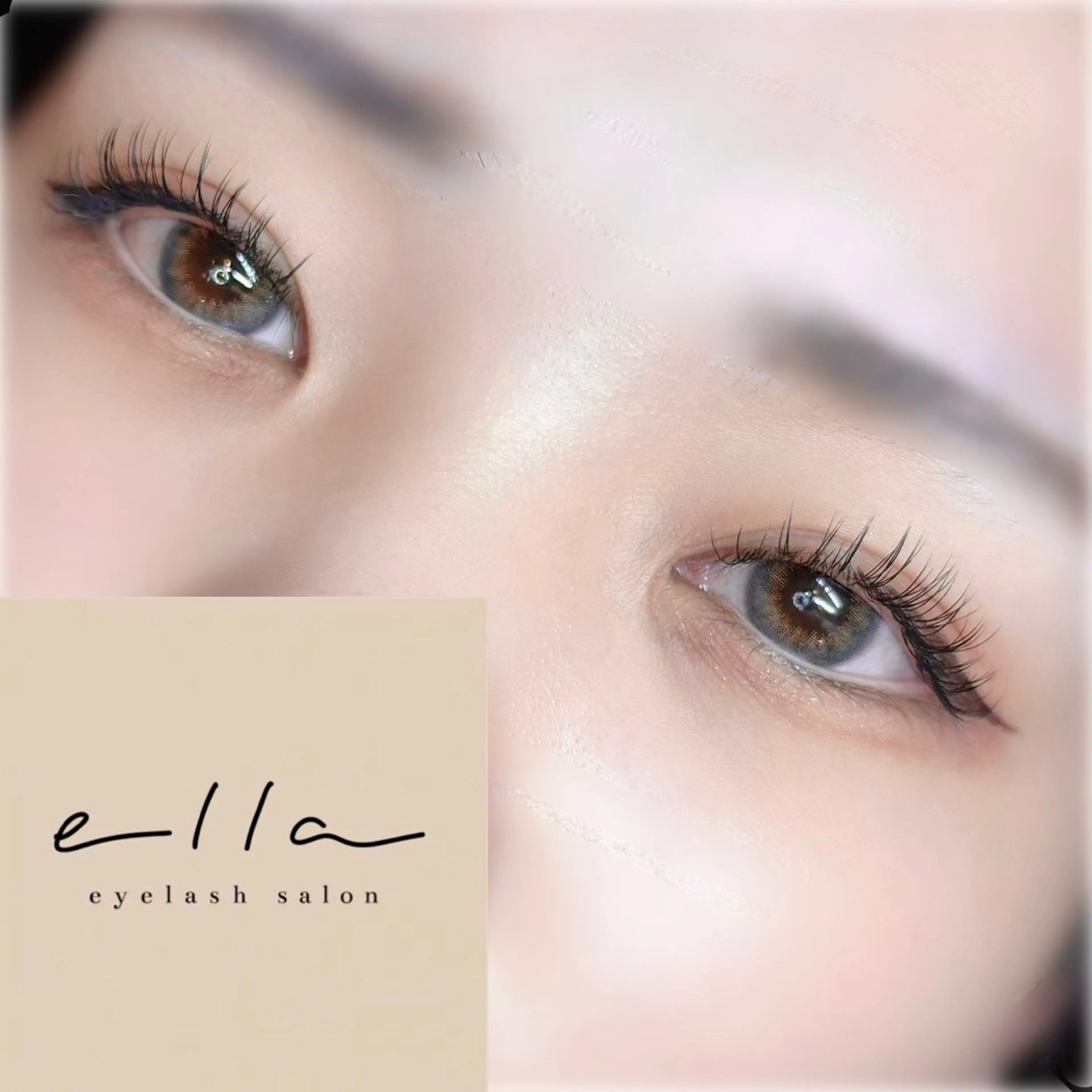 マツエク・マツパ キュート フラットラッシュ ella eyelashのマツエク・マツパデザイン