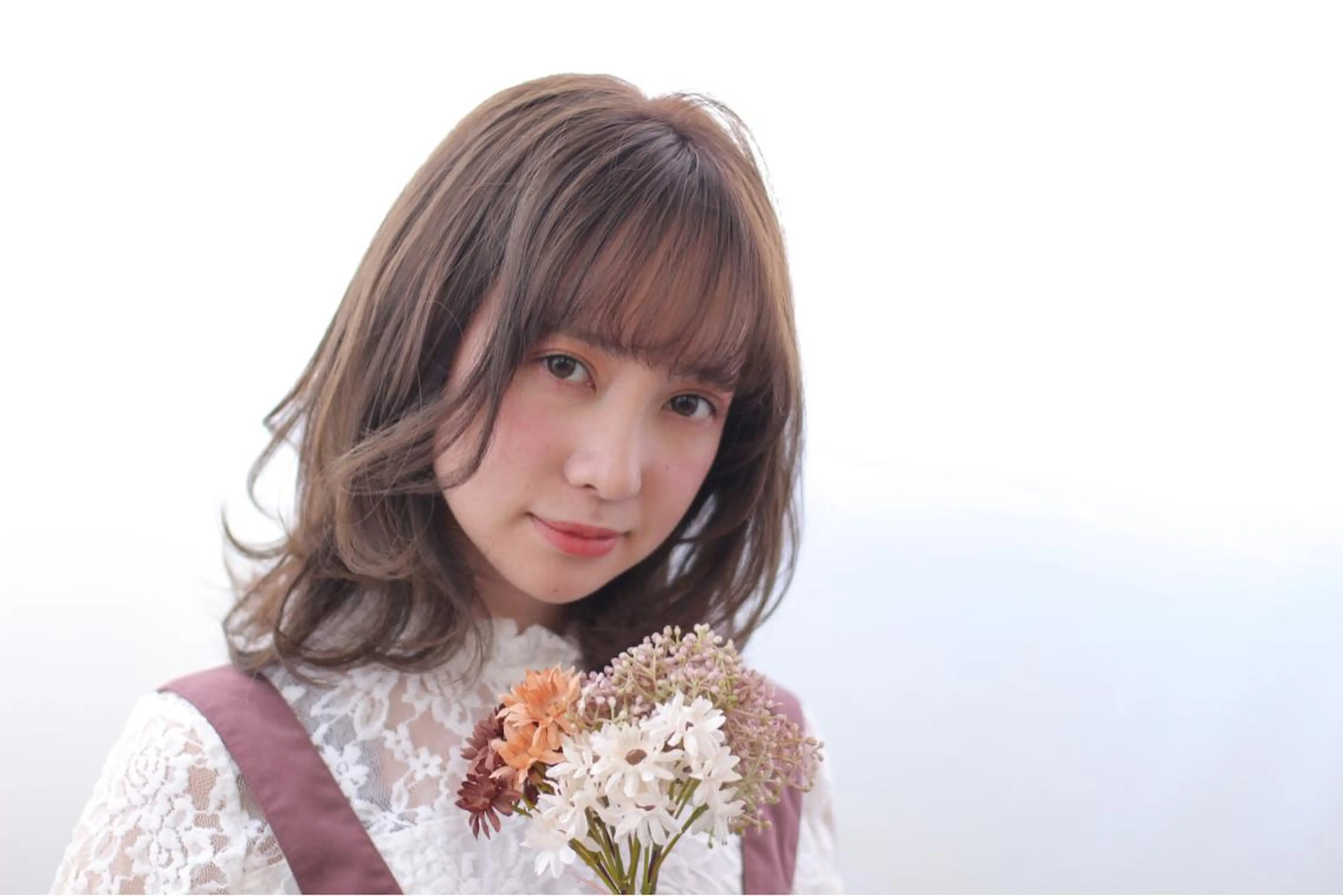 ミディアム カット トリートメント 透明感カラー⭐️ 田嶋麗奈のヘアスタイル