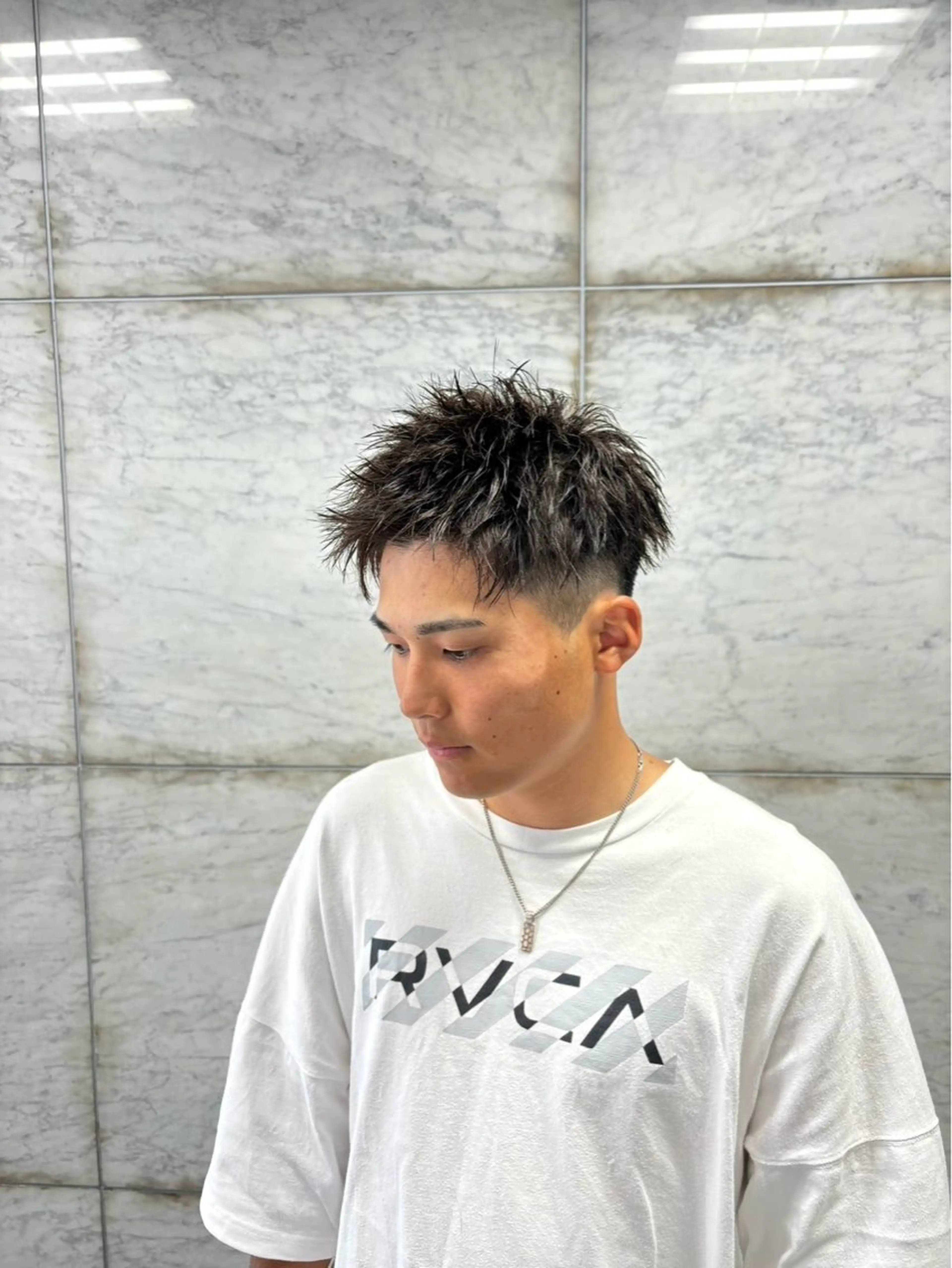 ショート パーマ メンズ メンズ/パーマ/ 京都駅/井上光のヘアスタイル