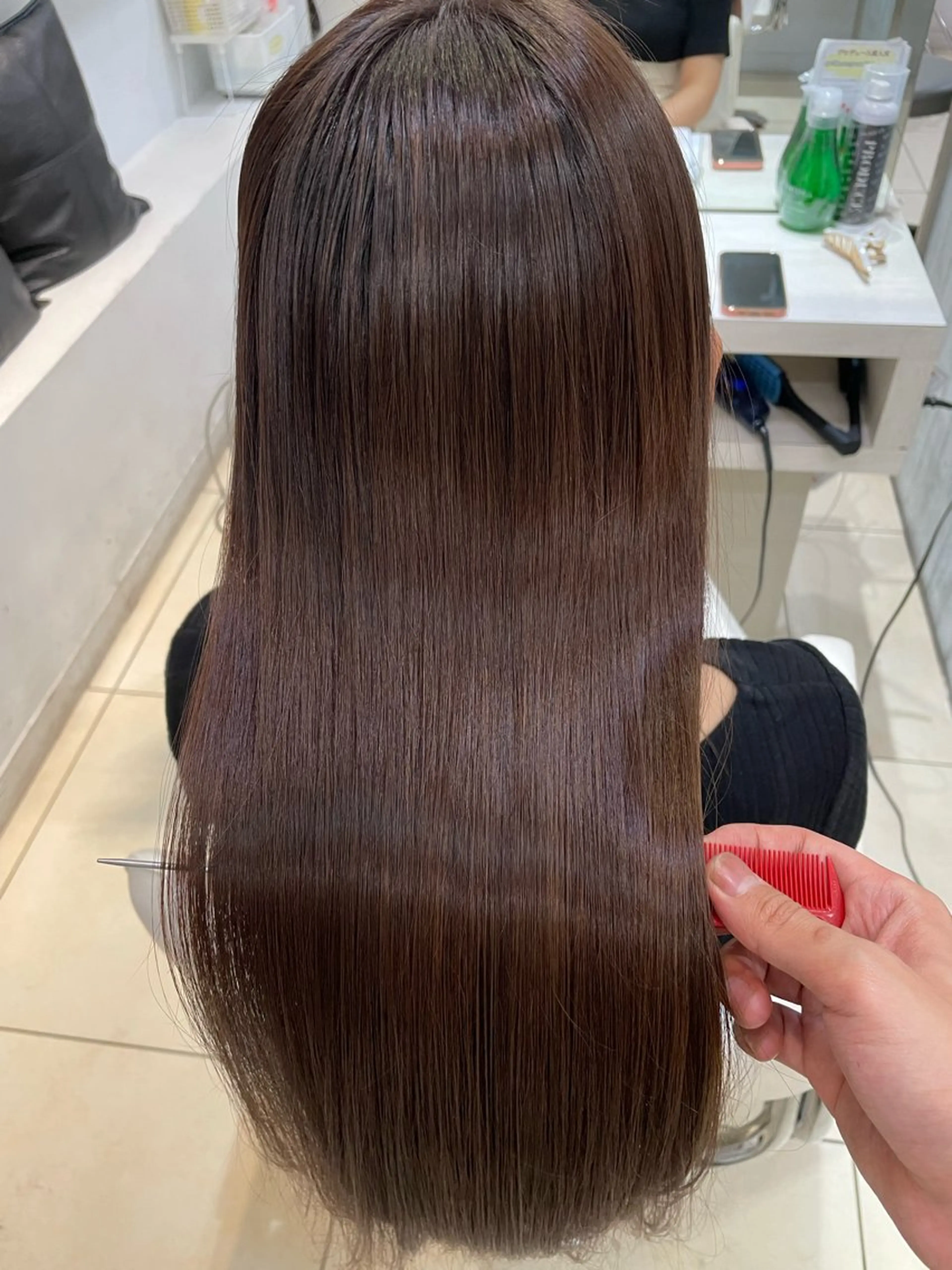 ロング 髪質改善 縮毛矯正 トリートメント カット ヘアカラー トリートメント 【髪質改善カラー】 瀧田嵐士🇰🇷のヘアスタイル