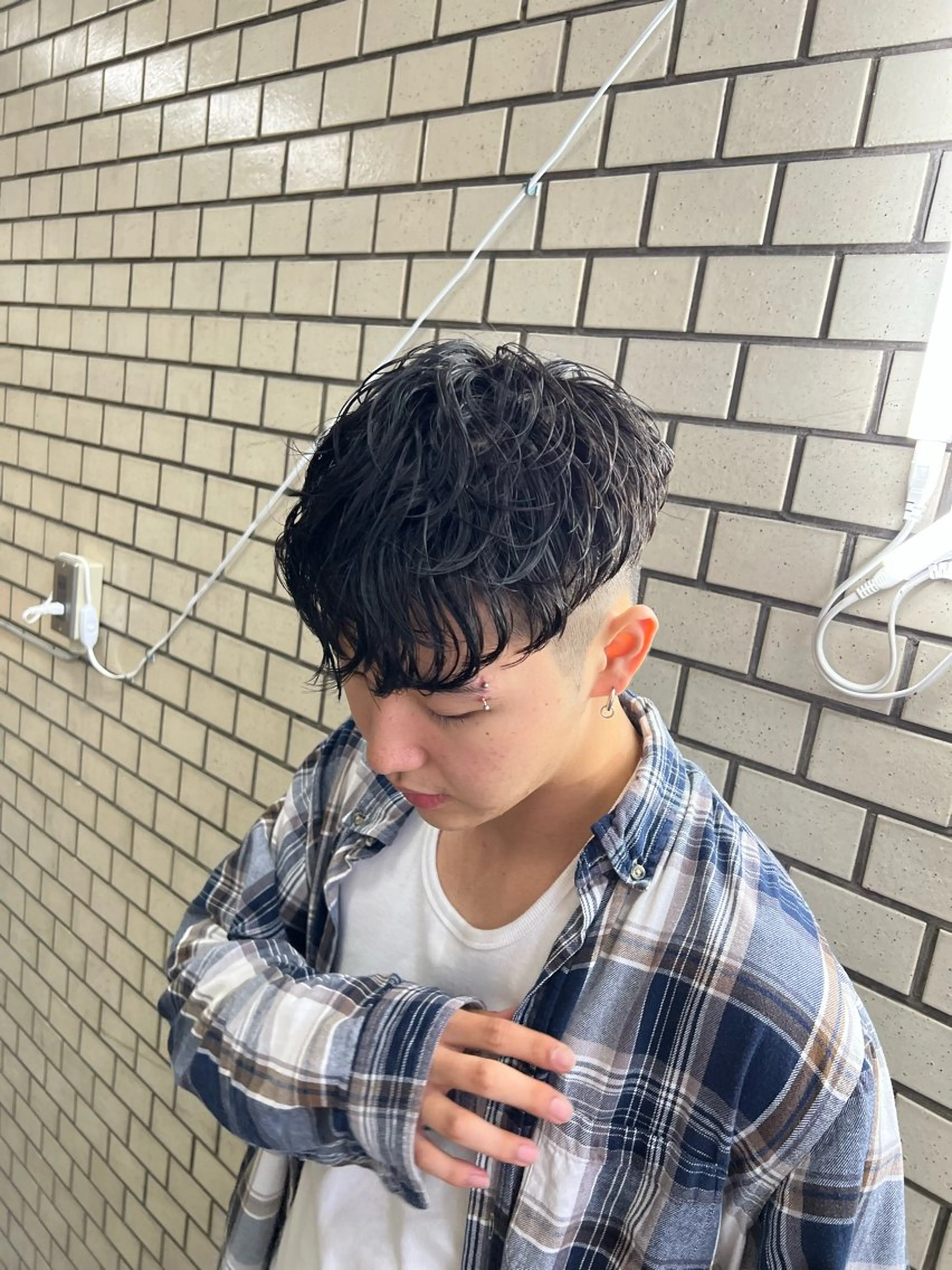 ショート パーマ メンズ カット パーマ トリートメント 矢場町/栄/上前津/ 佐藤祐希のヘアスタイル