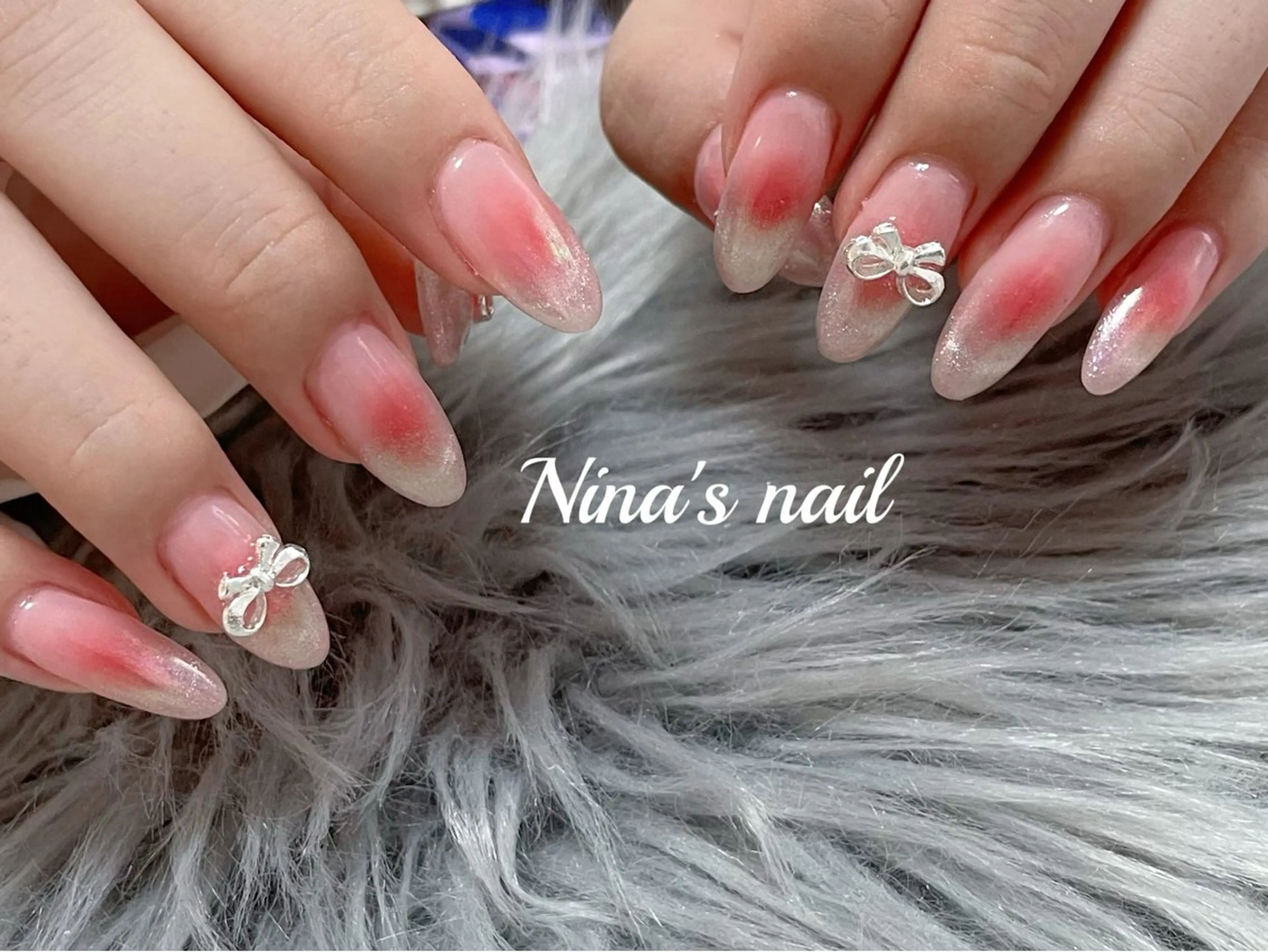 ネイル チークネイル ピンク ワンホンネイル Nina's nailのネイルデザイン