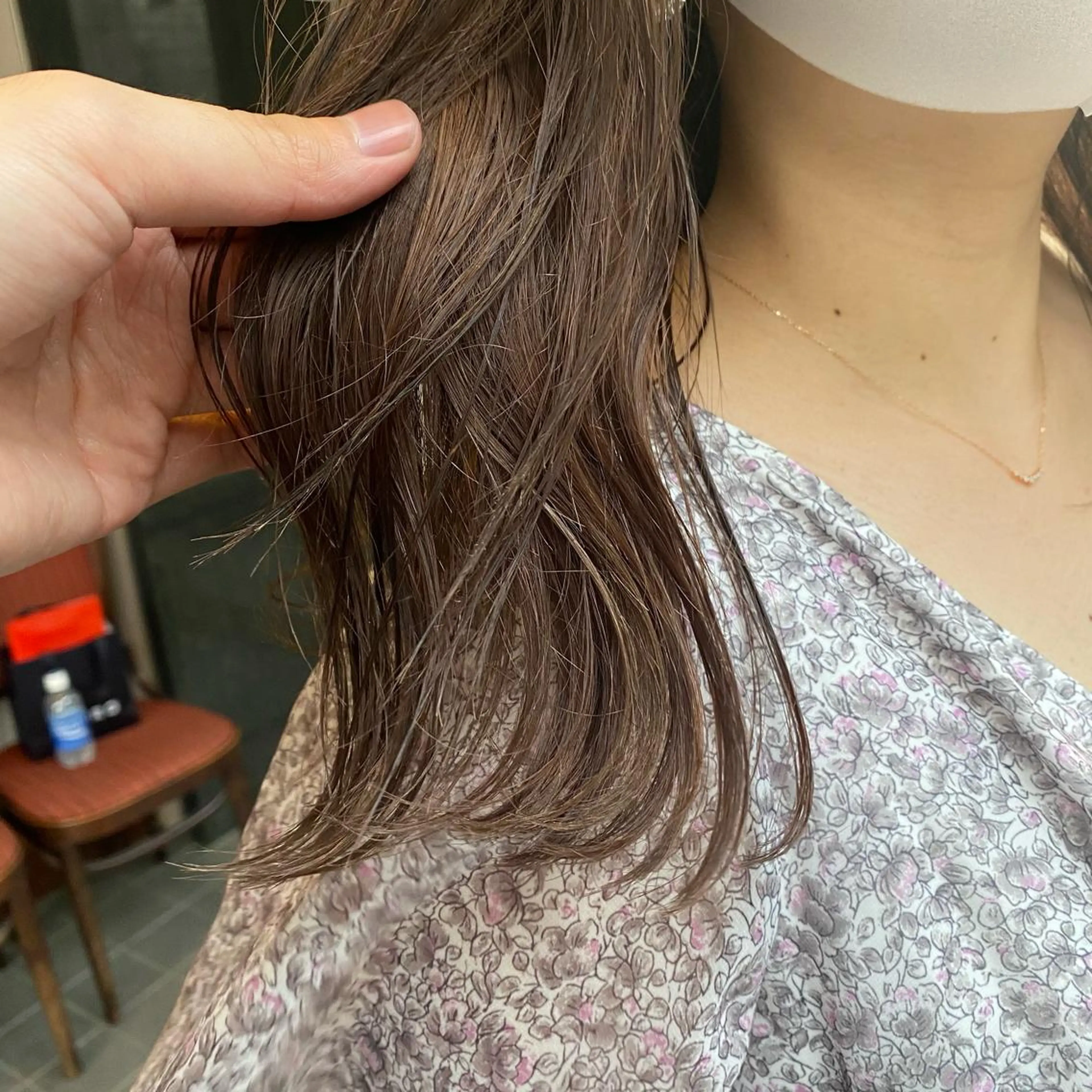 ミディアム カラー ベージュカラー ブリーチ ブリーチなしカラー ボブ/マンツーマン ミヒラケイタのヘアスタイル