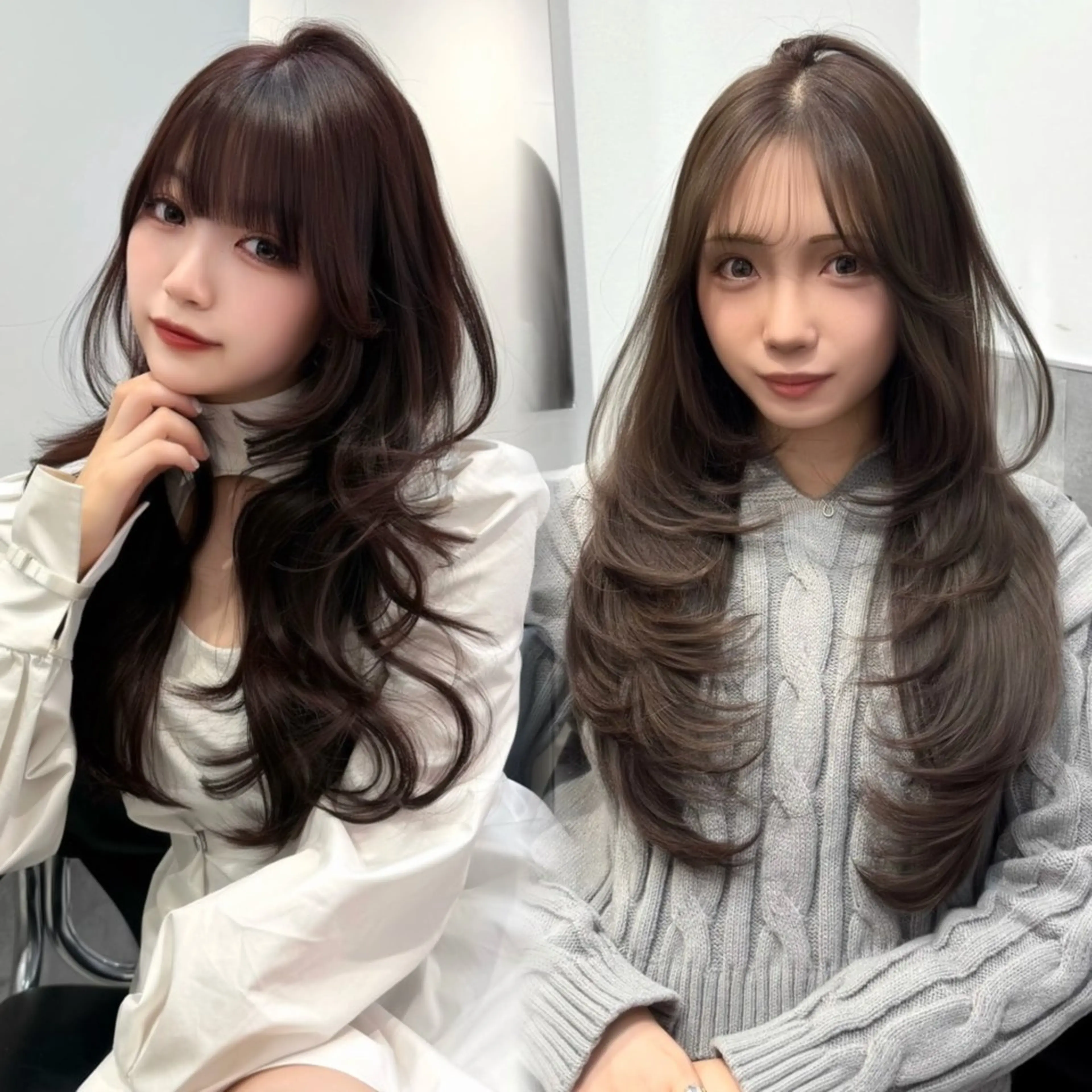 ロング カラー ブラウンカラー レイヤーカット 似合わせカット 小顔カット カット ヘアカラー トリートメント 韓国系支持率No.1 レイヤー特化/きょうのヘアスタイル