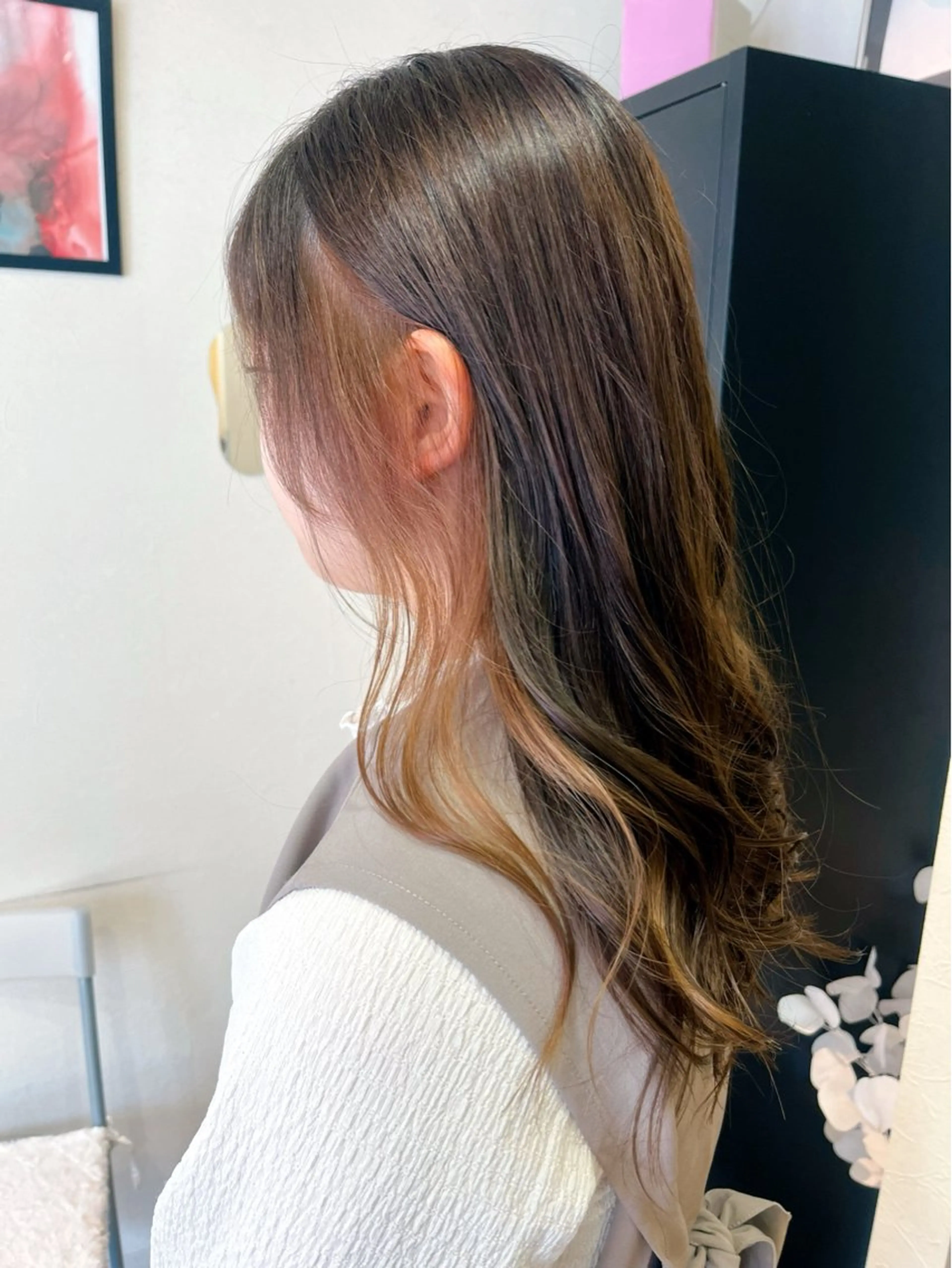 ロング カラー ヘアカラー トリートメント okuda yuukiのヘアスタイル