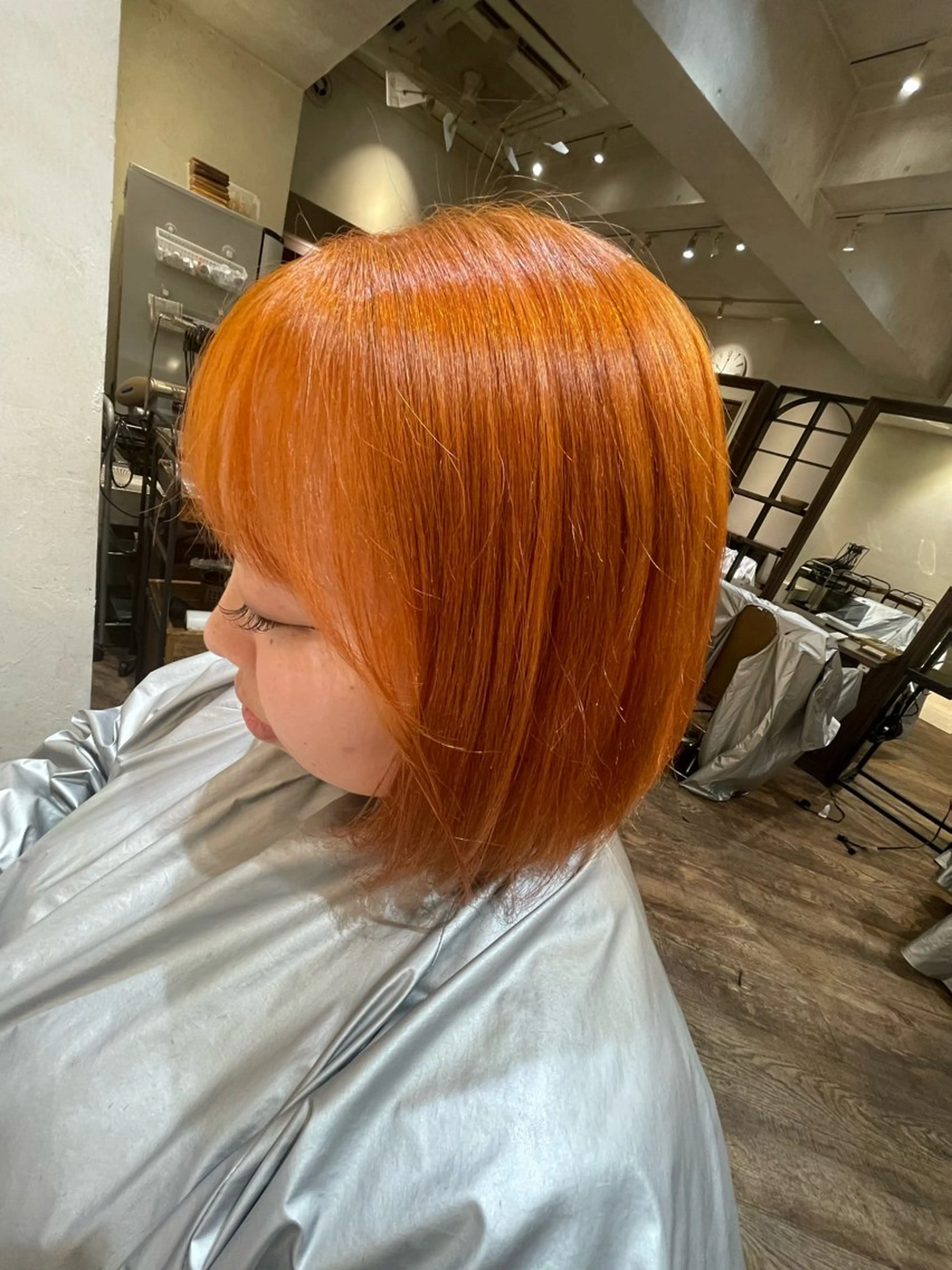 カラー オレンジ ヘアカラー 森 泉琴のヘアスタイル