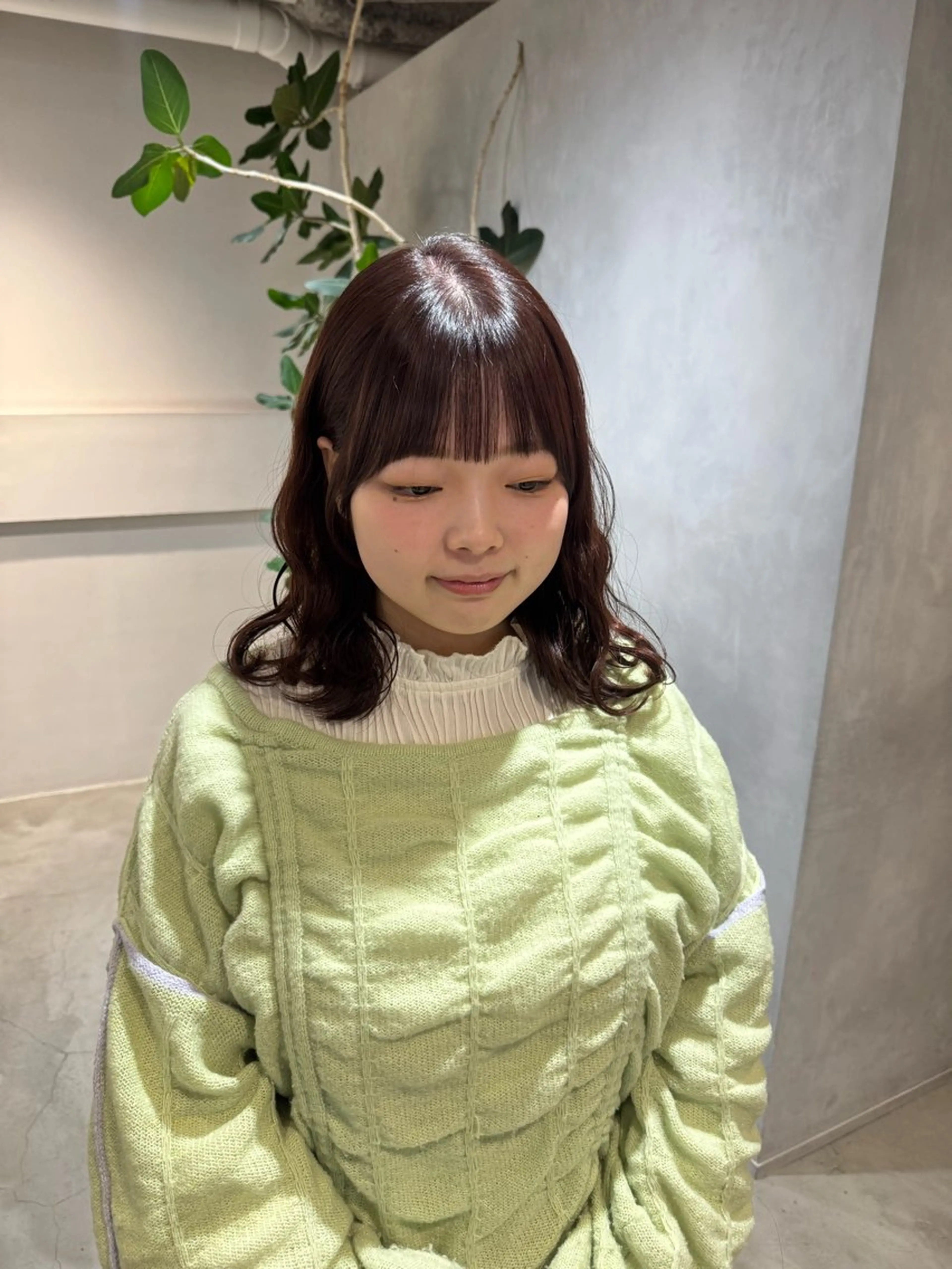 セミロング カット ヘアカラー トリートメント 顔周りcut・ご相談 ＝新宿しずく🇰🇷のヘアスタイル