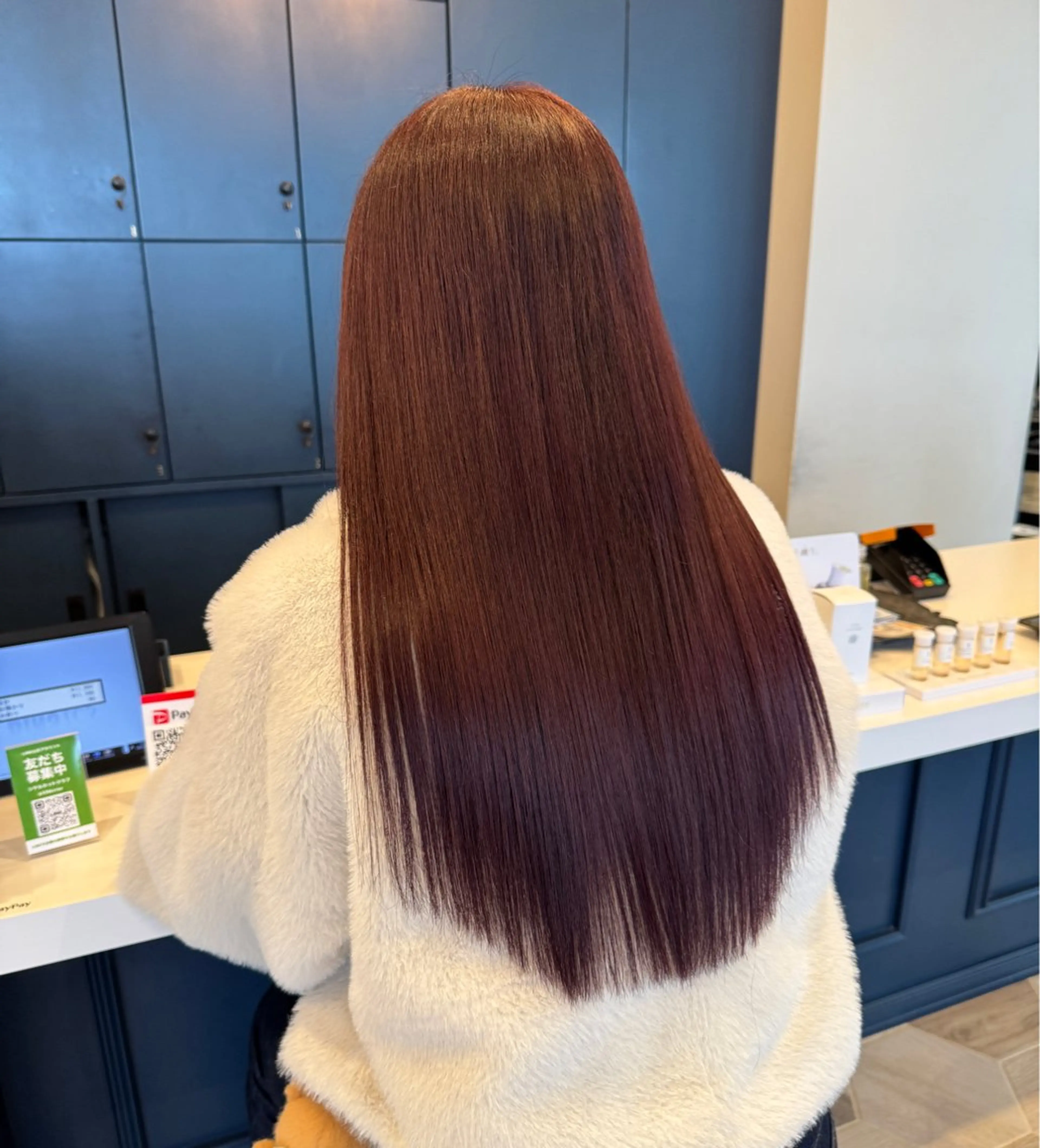 ロング カラー ブリーチ ラベンダーカラー ラベンダーピンク ブリーチなしカラー ピンクカラー 仲野 亜由美のヘアスタイル