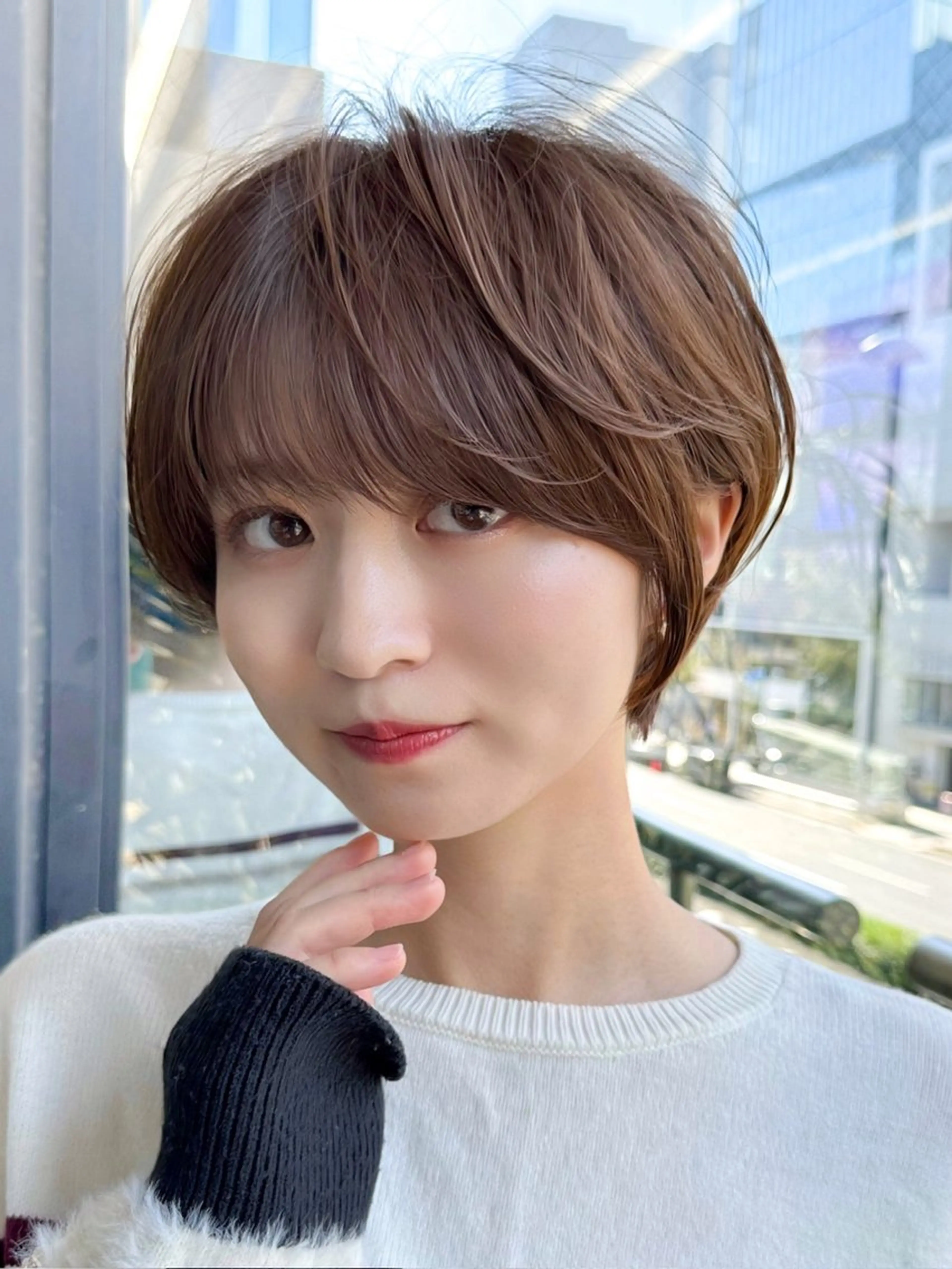 ショート カット ヘアカラー トリートメント ショートヘア くすみカラー、大場猛のヘアスタイル