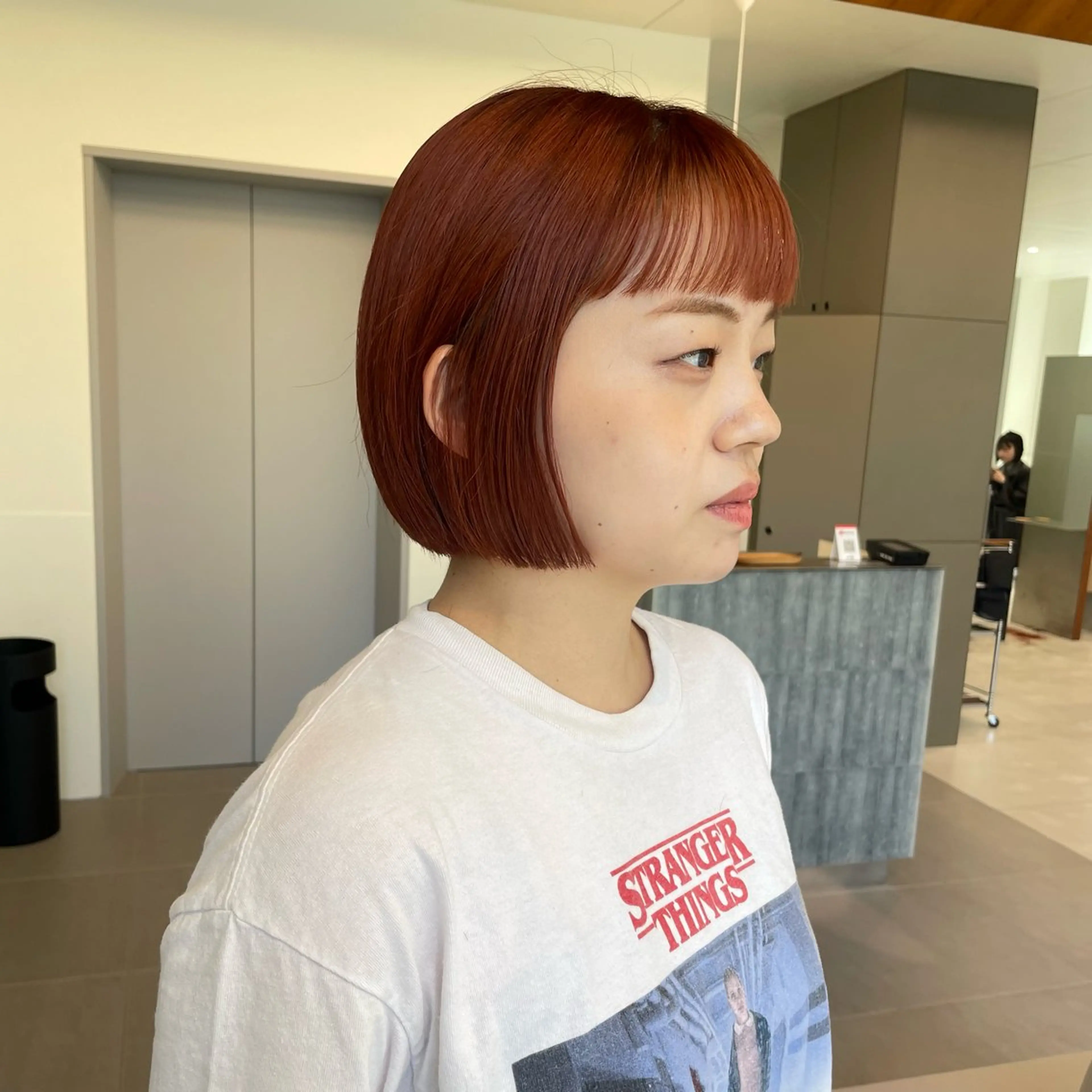 ショート カラー ベージュカラー ブリーチ 透明感カラー ダブルカラー オレンジ ヘアカラー トリートメント 髪質改善カラー/ボブ 🌻Mutsumiのヘアスタイル