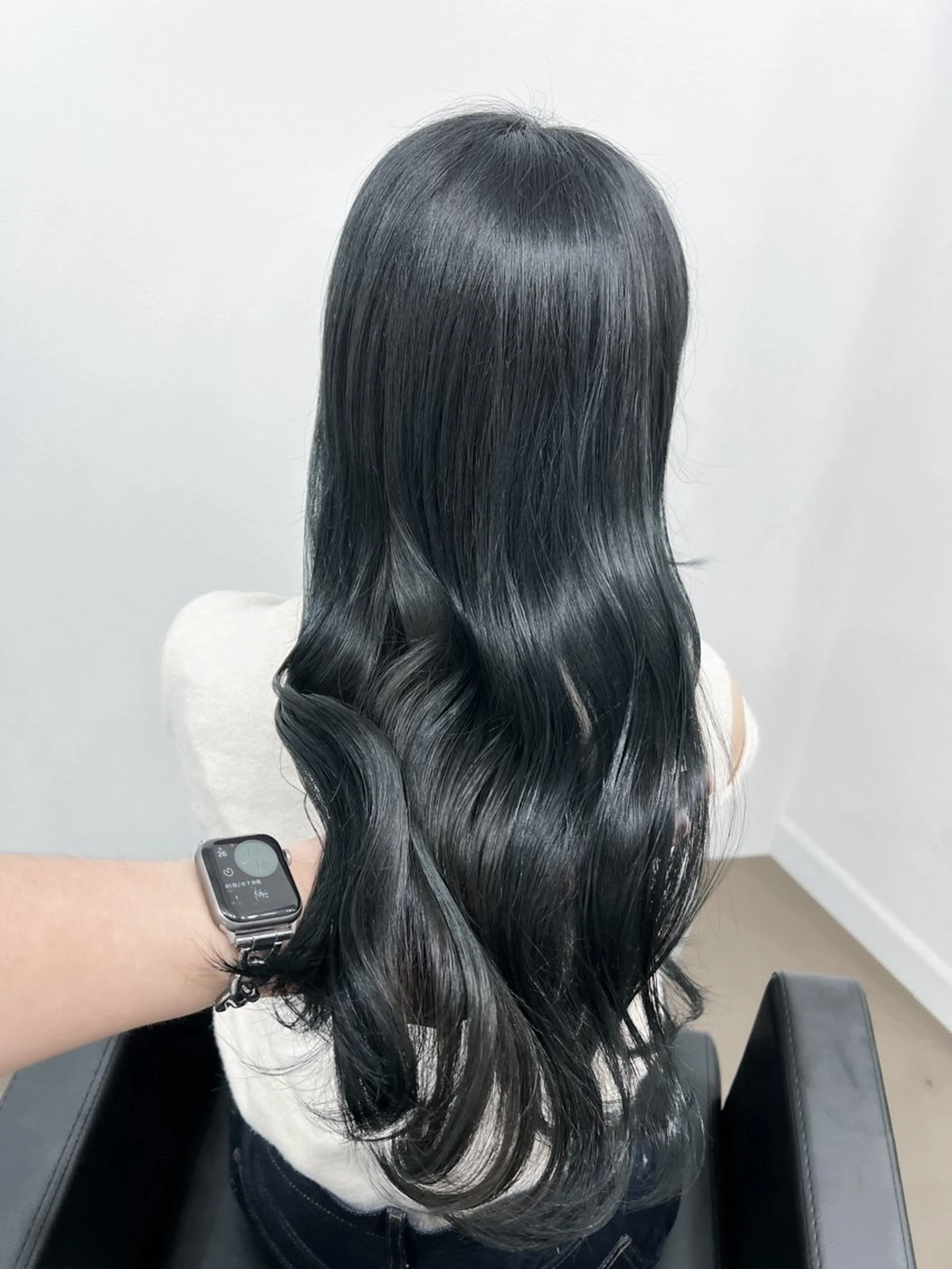 ロング カラー アッシュ 透明感カラー ミント 神戸ボブ✂️ ioe三宮/田 伸佳のヘアスタイル