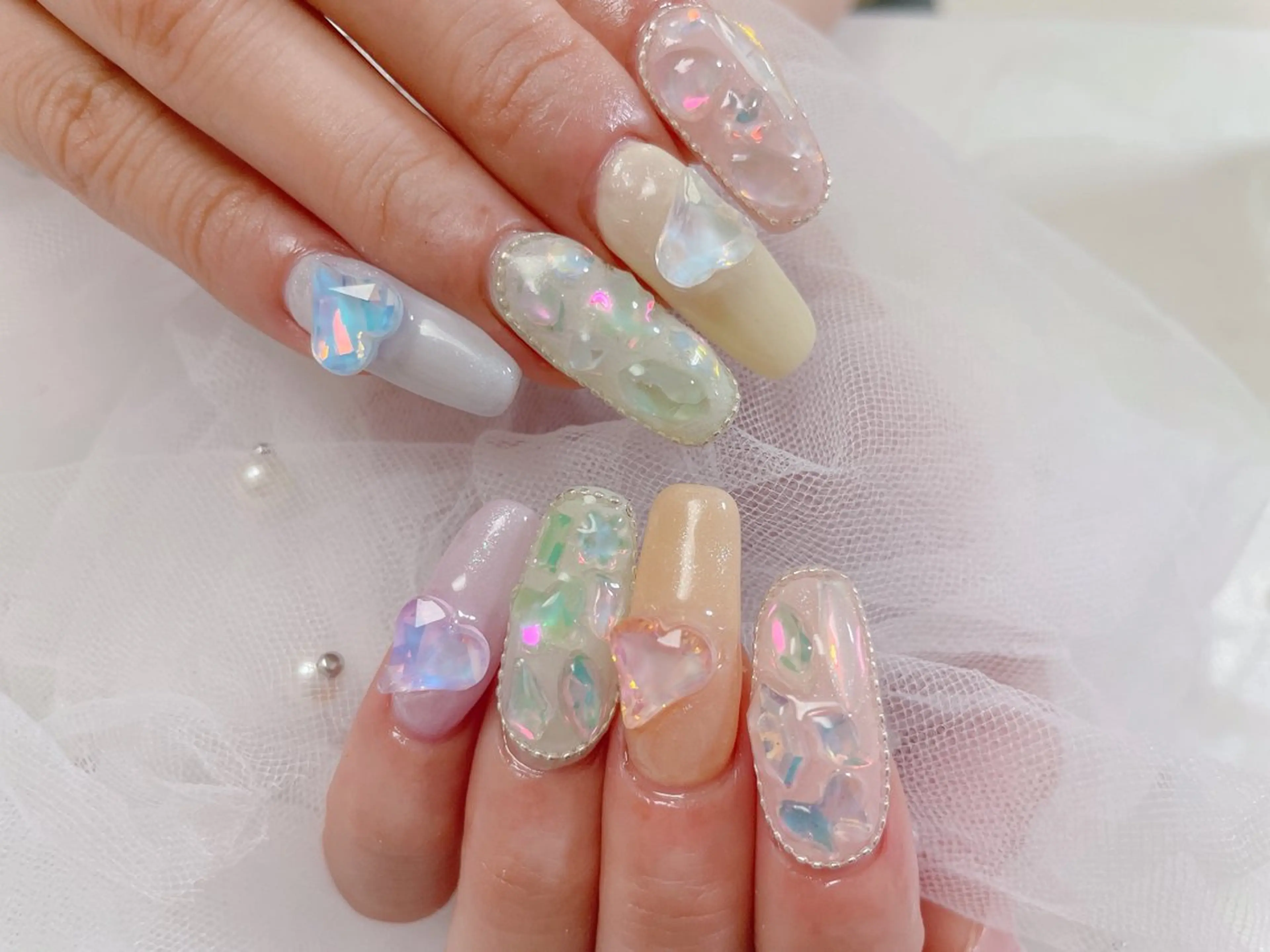 ネイル ハンドネイル ネイルサロンエクラ 🫧Shizukaのネイルデザイン