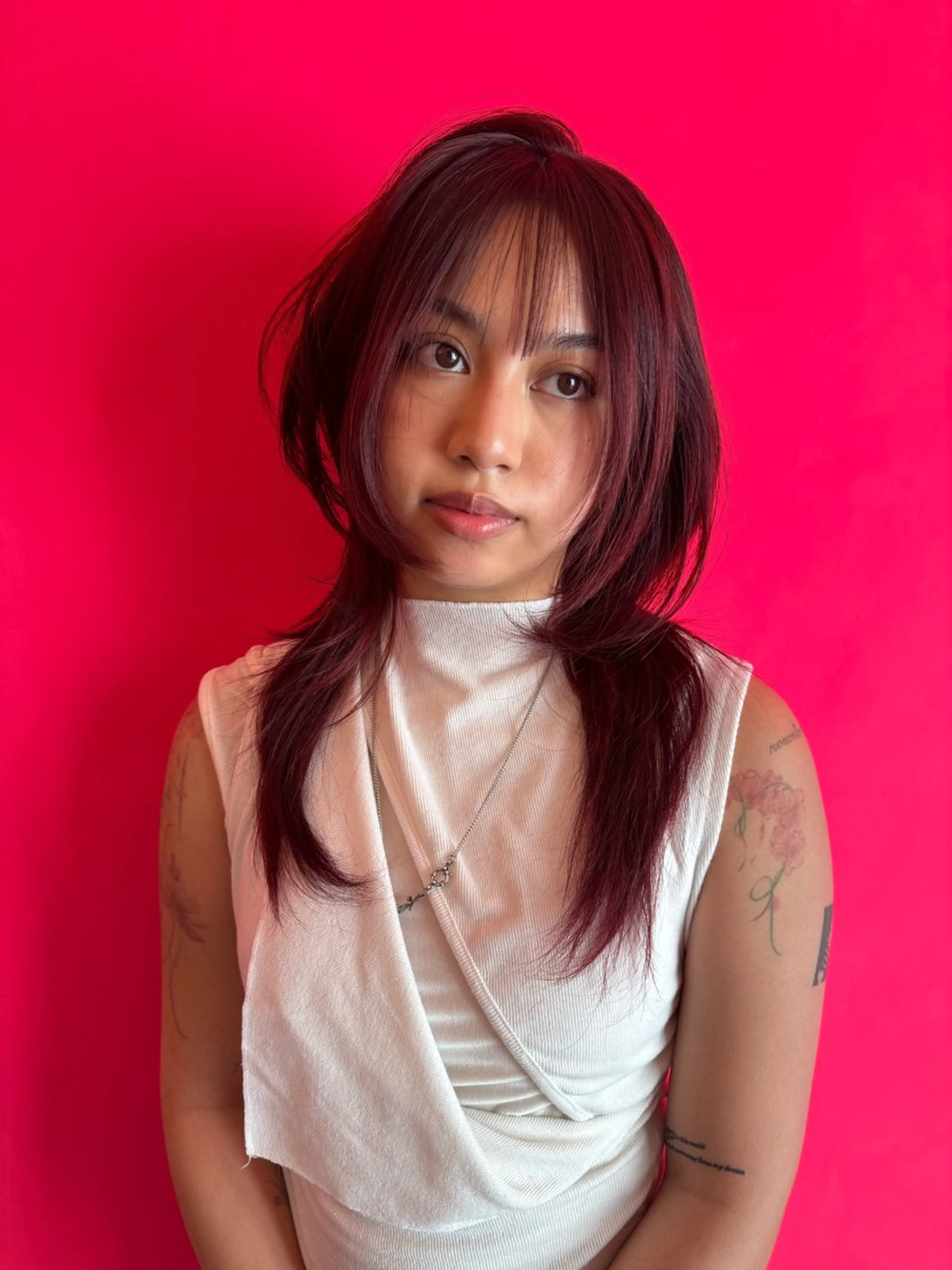 セミロング カラー ヘアアレンジ @kyoniyy KYONIのヘアスタイル